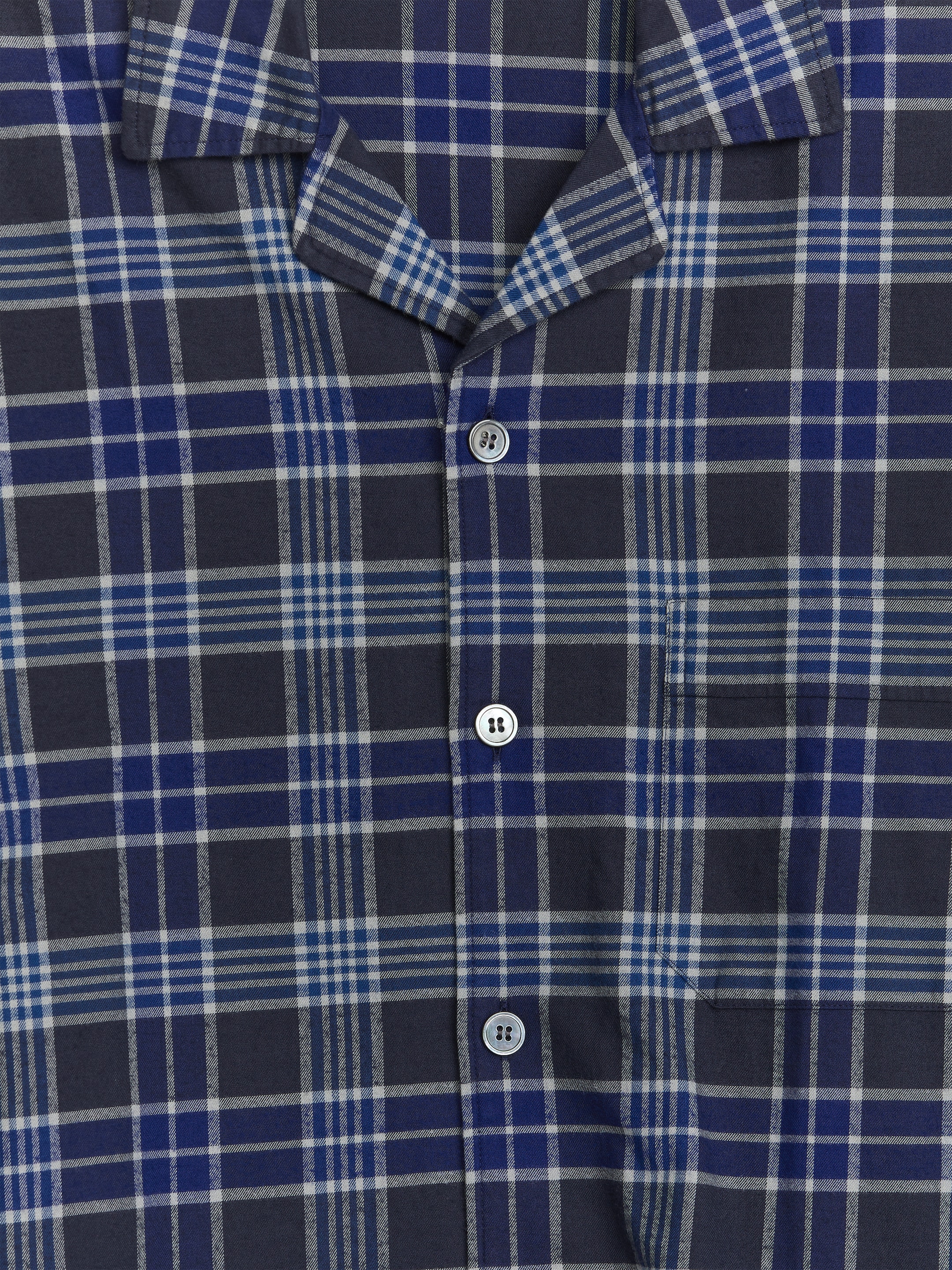 Flannel Pyjama Shirt - Blue/Checked - Regular fit - Men - StillMedia/DescriptiveDetail - 1