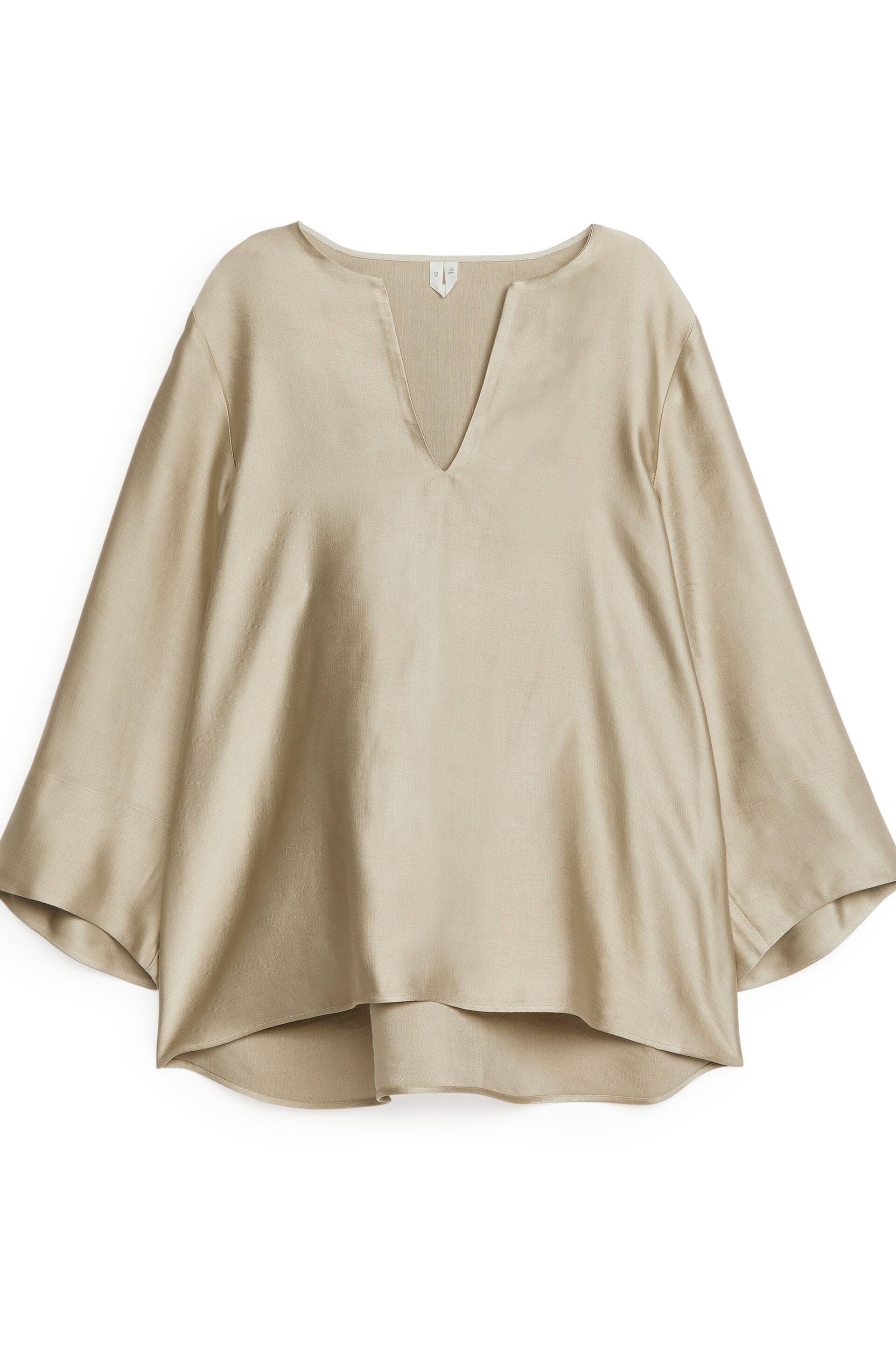 Näytä suurempi kuva: Pellavasekoitepusero - Beige - NAISET | H&M FI 1
