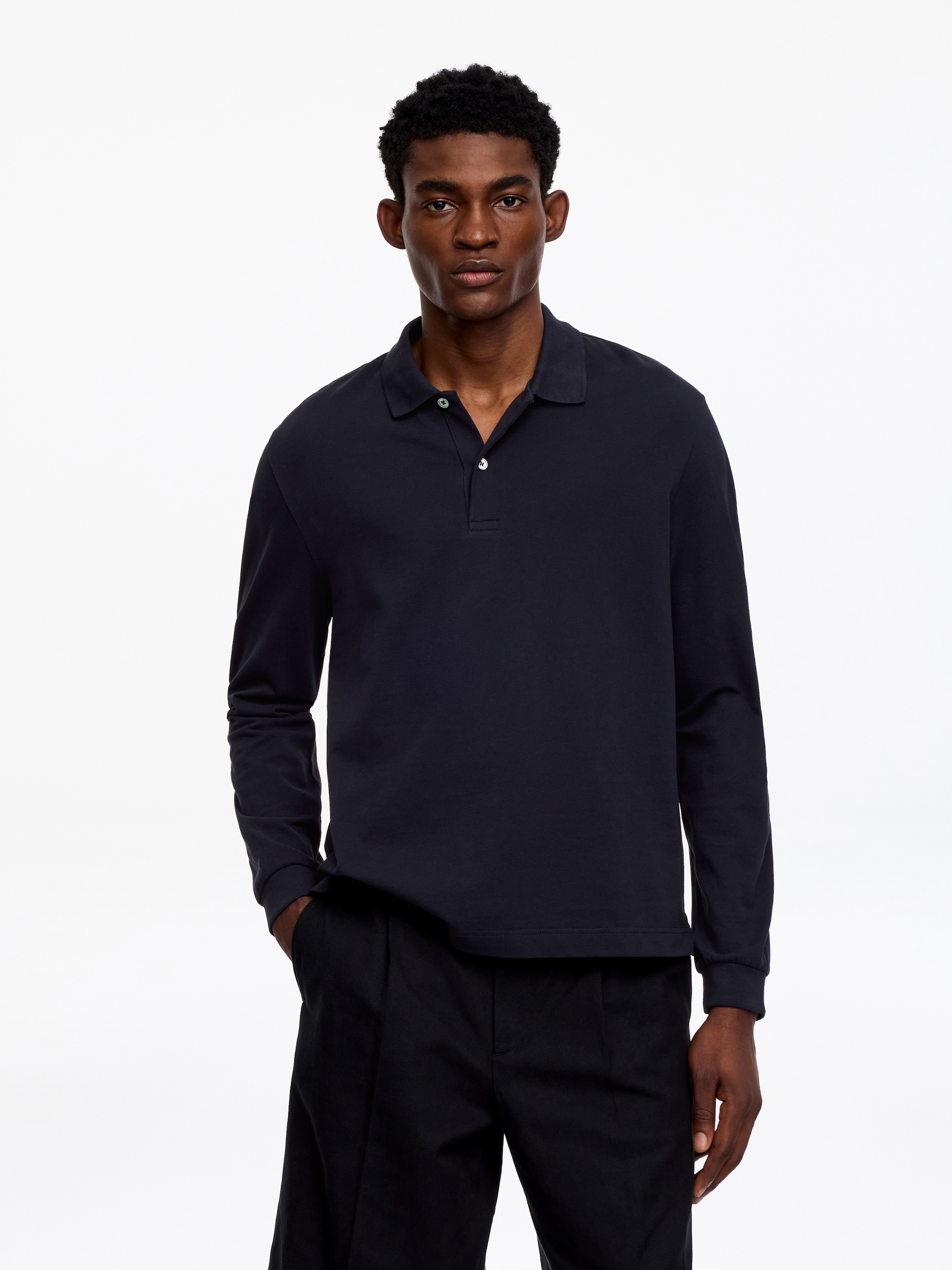 Cotton Piqué Polo Shirt-#201d2b-19668