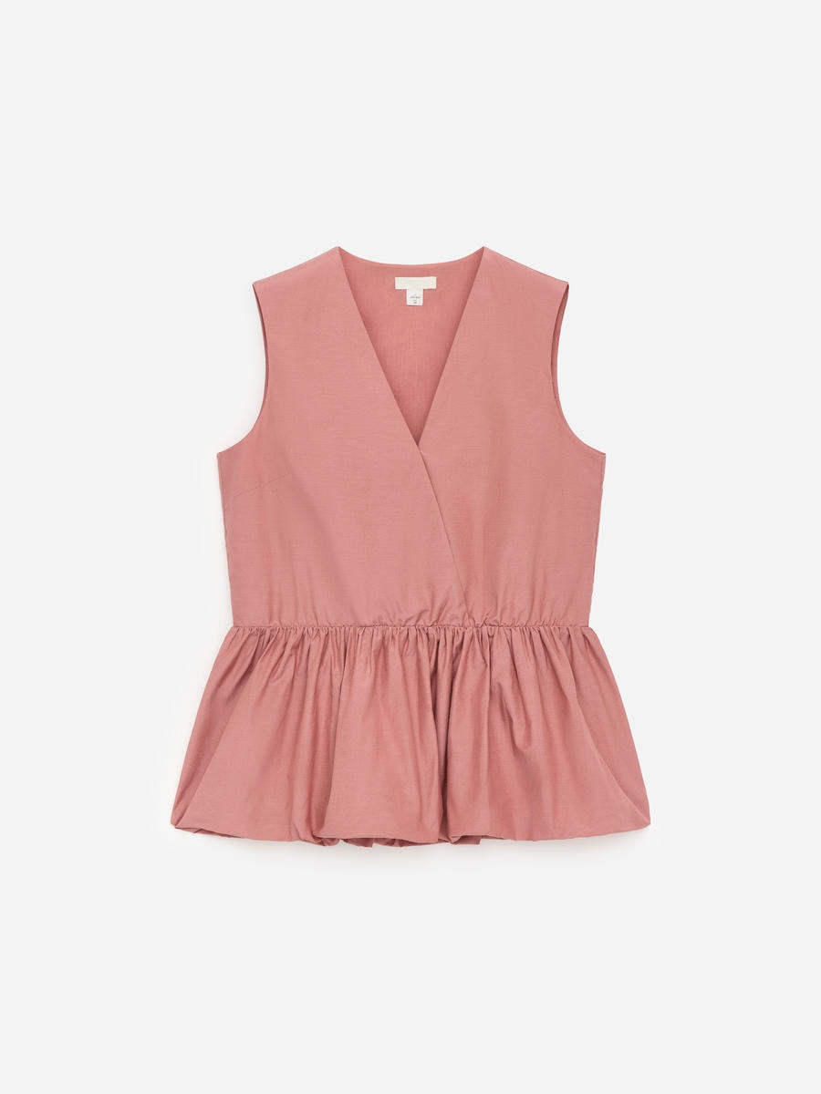 ARKET Women's  Peplum Taffeta Top Pink,  size 42