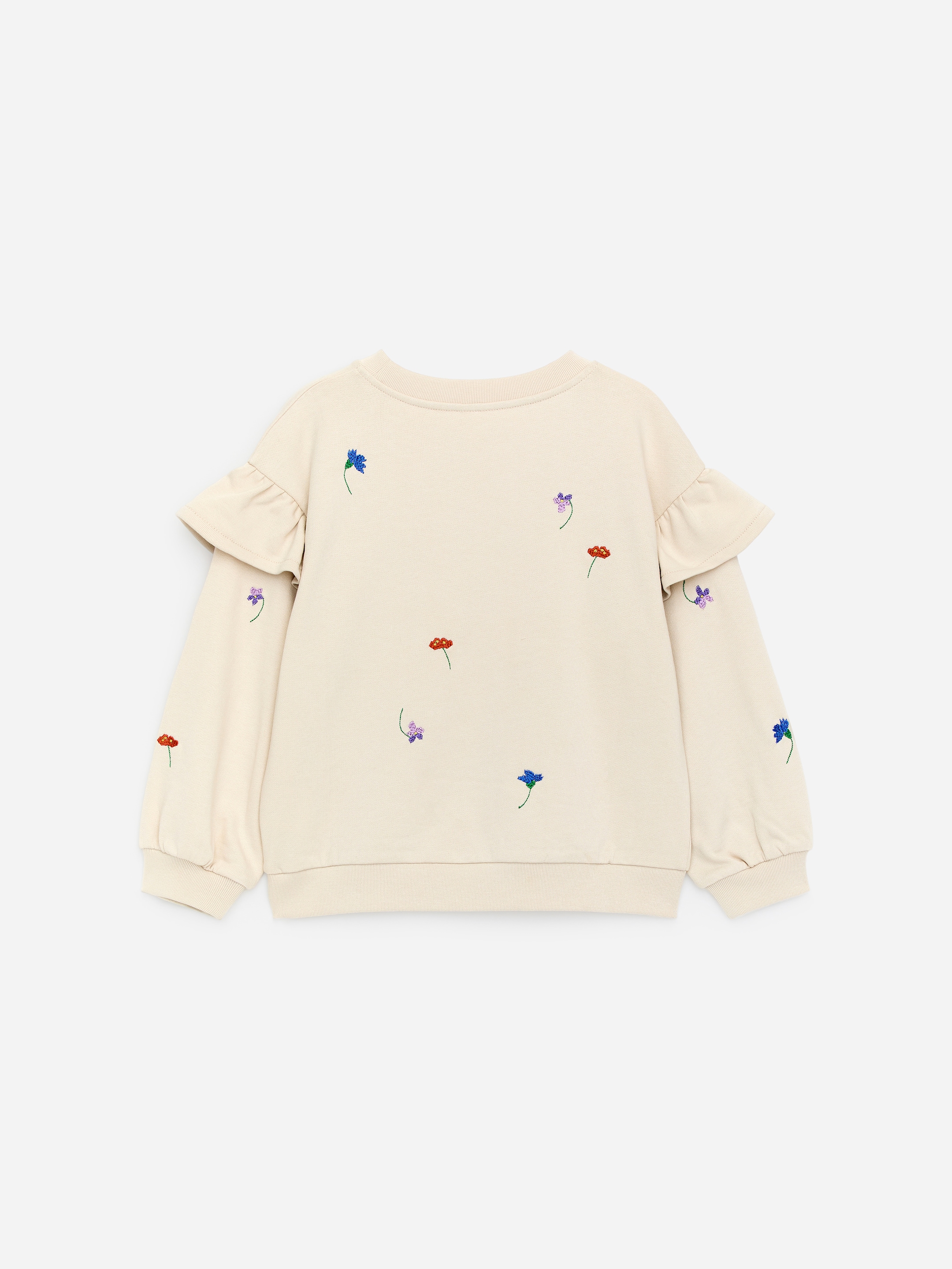 Frill Sweatshirt - Beige/Floral - Loose fit - Children - StillMedia/DescriptiveStillLife - 1