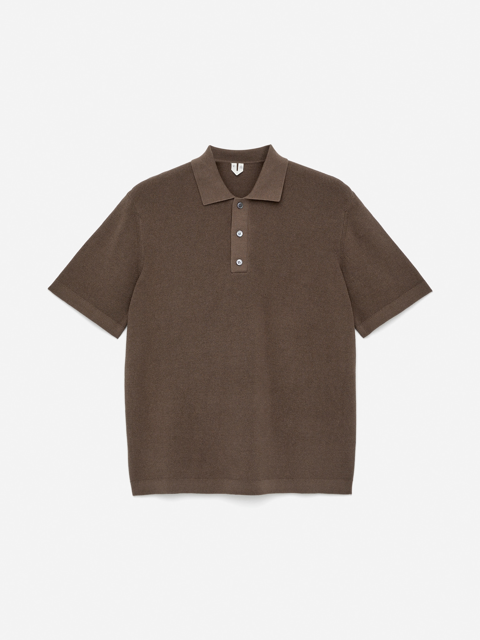 Fine-Knit Polo Shirt - Mole/Blue