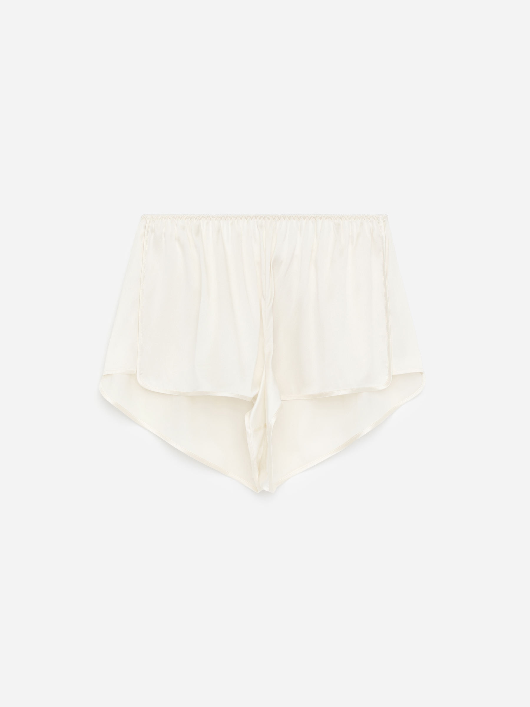 Stretch Silk Shorts - Off White - Regular fit - Women - StillMedia/DescriptiveStillLife - 1