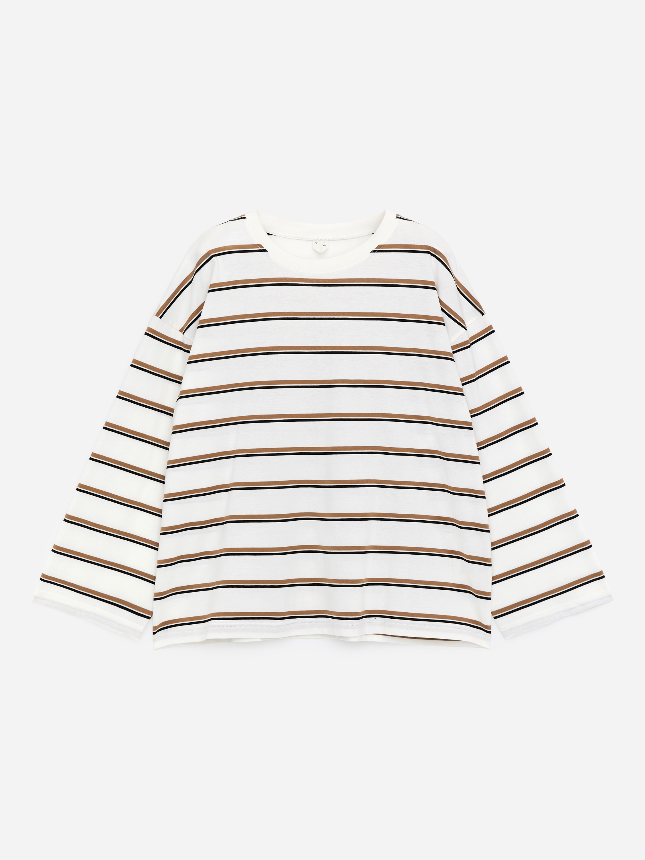 T-shirt à manches longues oversize - Blanc/Multicolore/Turquoise/Noir/White