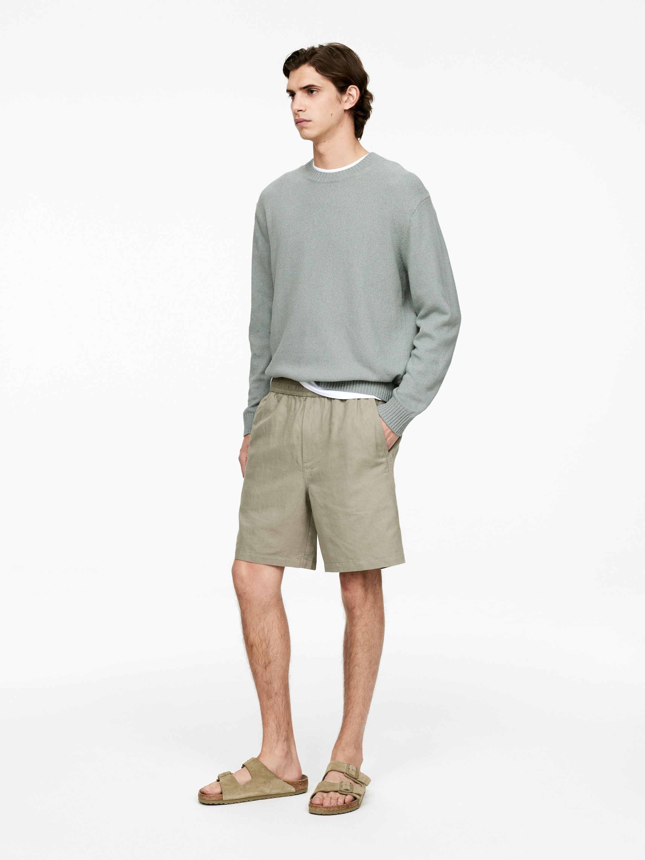 Zobacz większy obraz: Linen Silk Jumper - Przydymiony turkusowy - ON | H&M PL 2