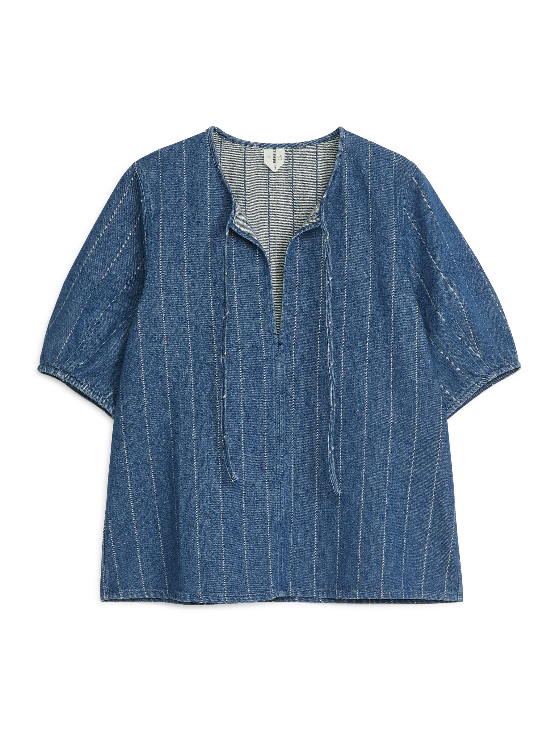 Denim Blouse-Blue-8006