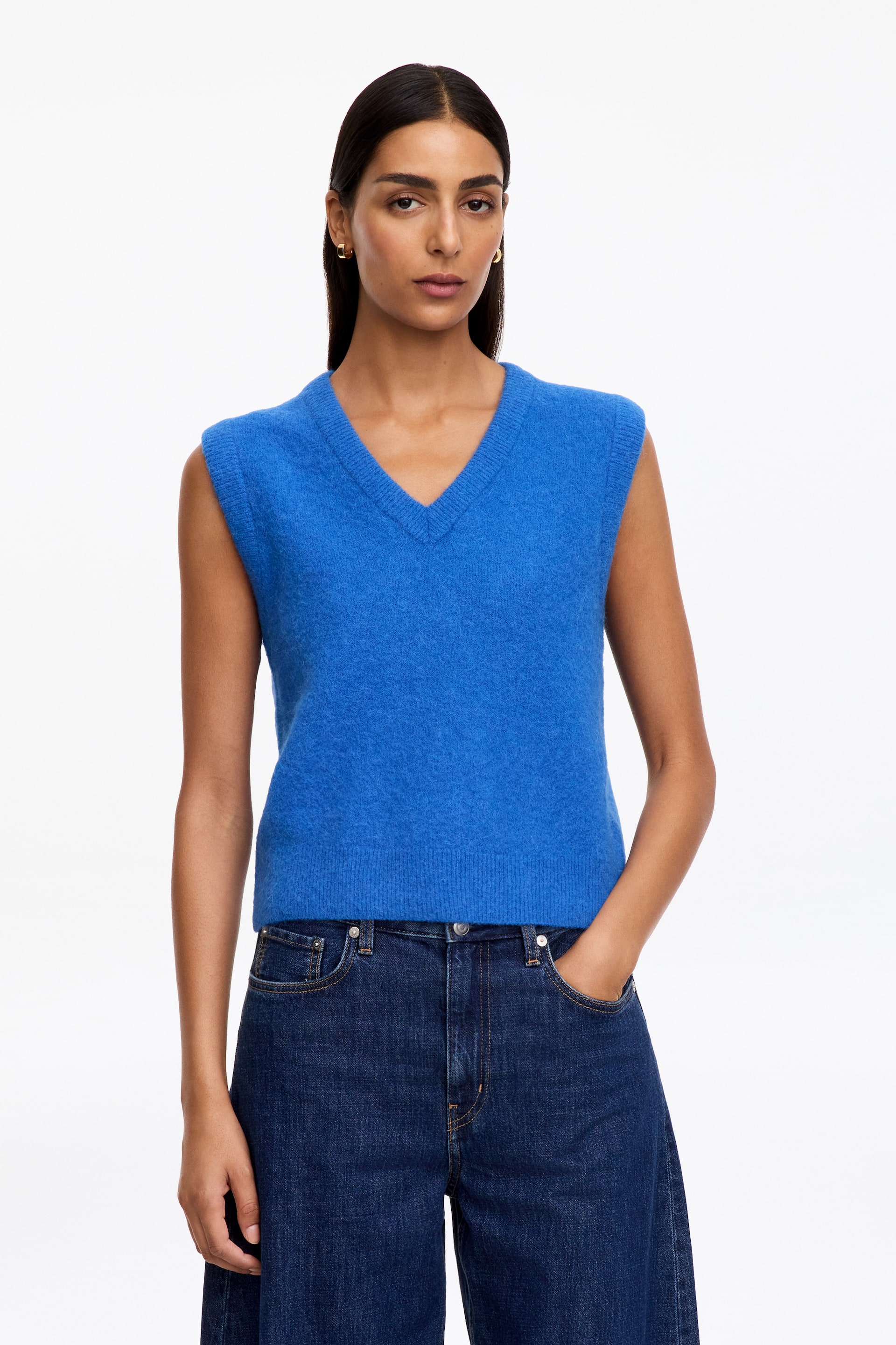 Größeres Bild ansehen: Pullunder aus Alpakawolle und Wolle - Blau - Ladies | H&M DE 1