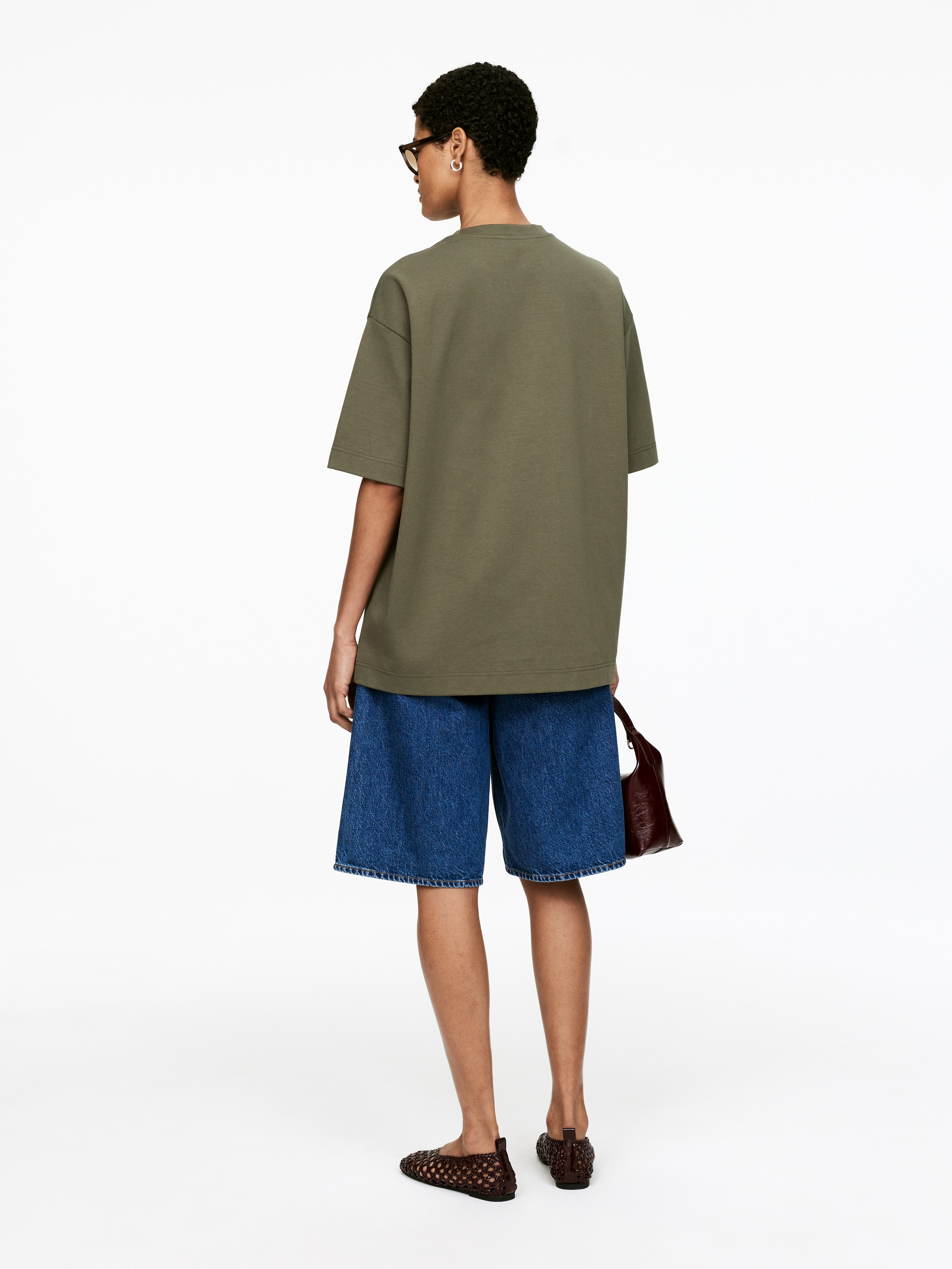 Grösseres Bild ansehen: OPAL Interlock-T-Shirt - Khaki - DAMEN | H&M CH 3