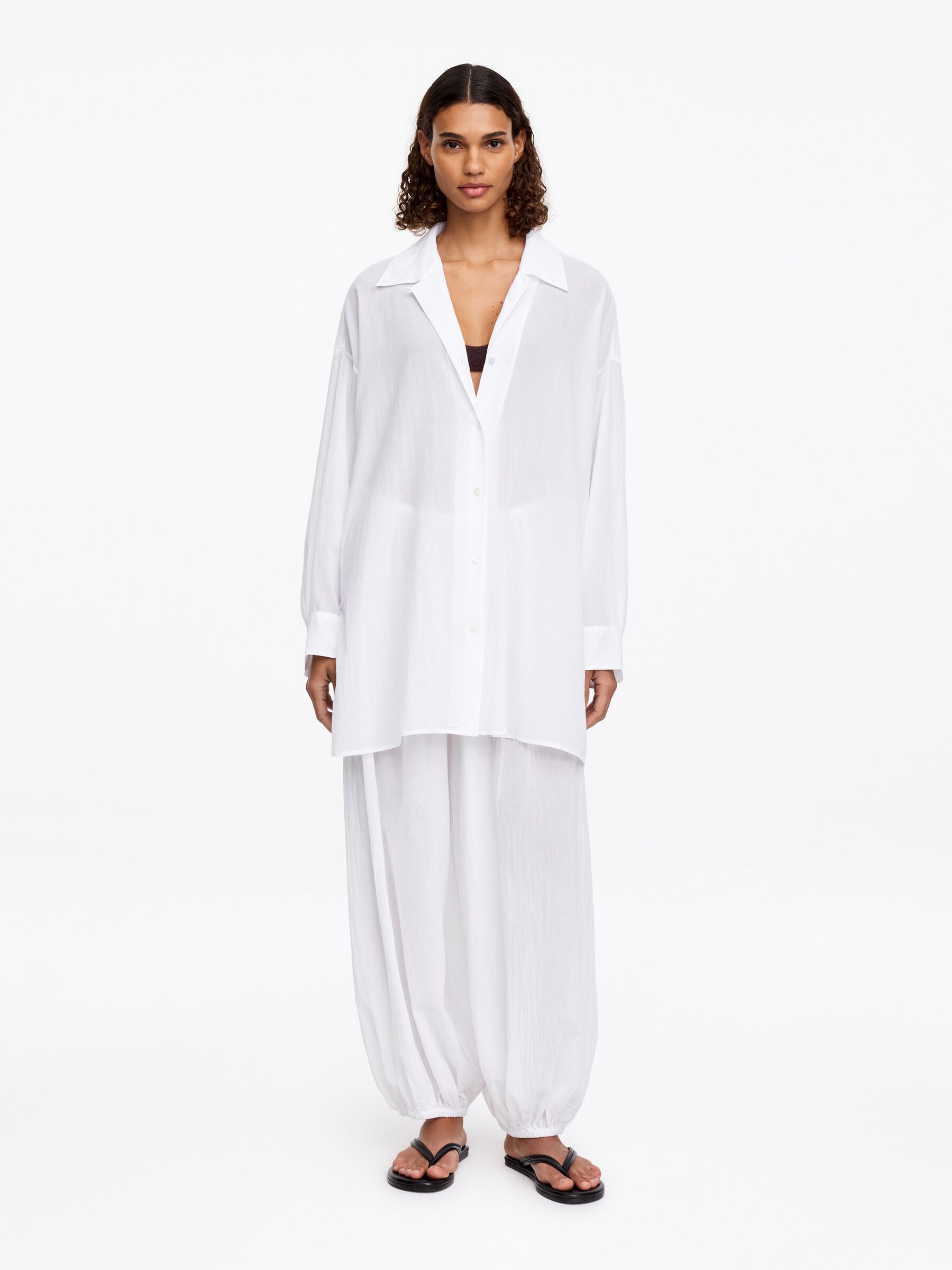 Camicia con silhouette allungata - Bianco - Women - StillMedia/Lookbook - 2