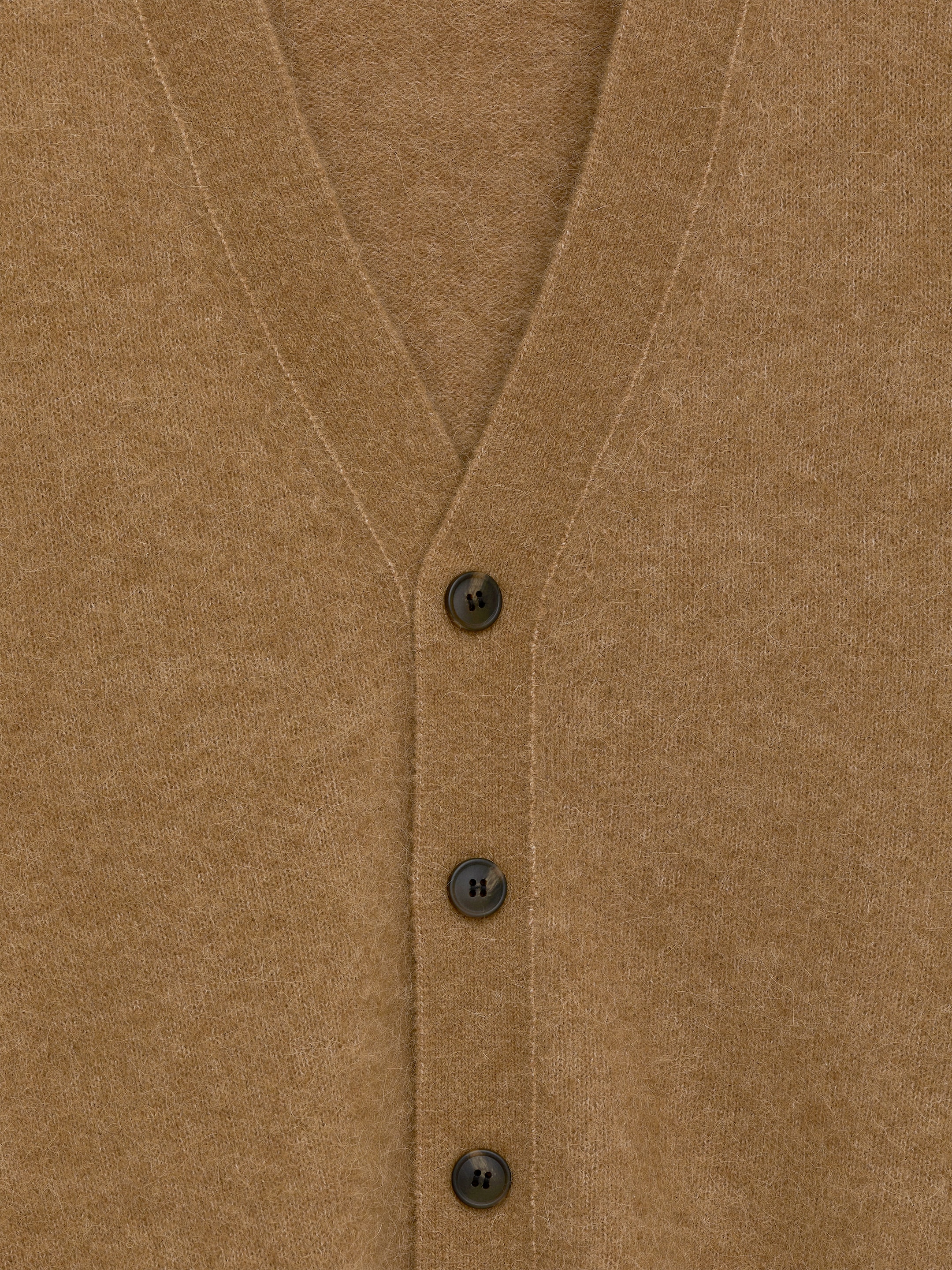 Kofta i ull och alpacka - Mörkbeige - Relaxed fit - Men - StillMedia/DescriptiveDetail - 1