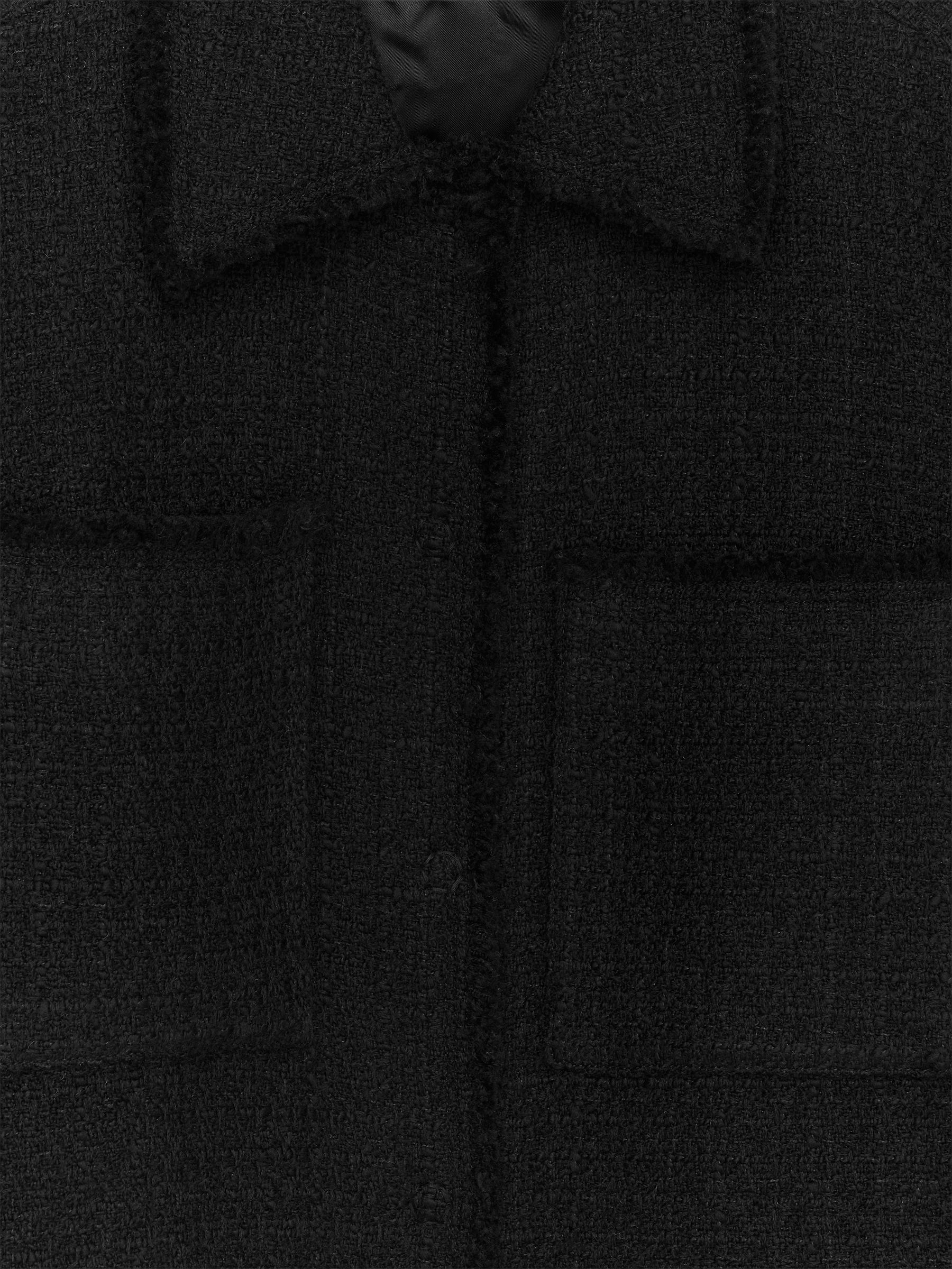 Kurtka z materiału bouclé z wełną - Czarny - Fason swobodny - Women - StillMedia/DescriptiveDetail - 1