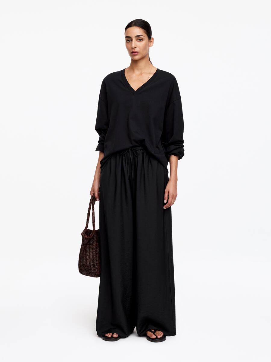 ARKET Women's  Wide Trousers Black,  size S