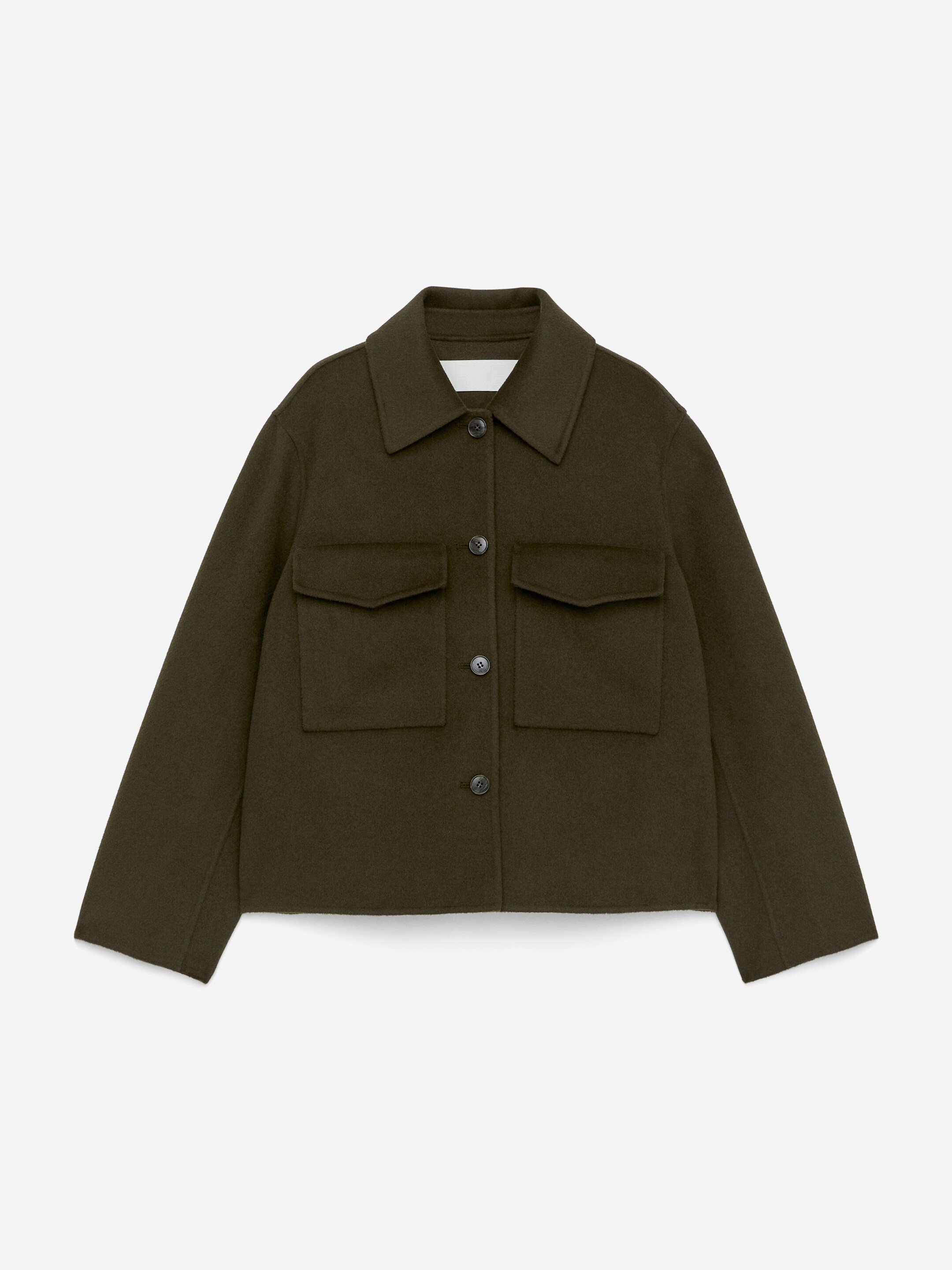 Größeres Bild ansehen: Doubleface-Overshirt aus Wolle - Dunkles Khaki - Ladies | H&M DE 5