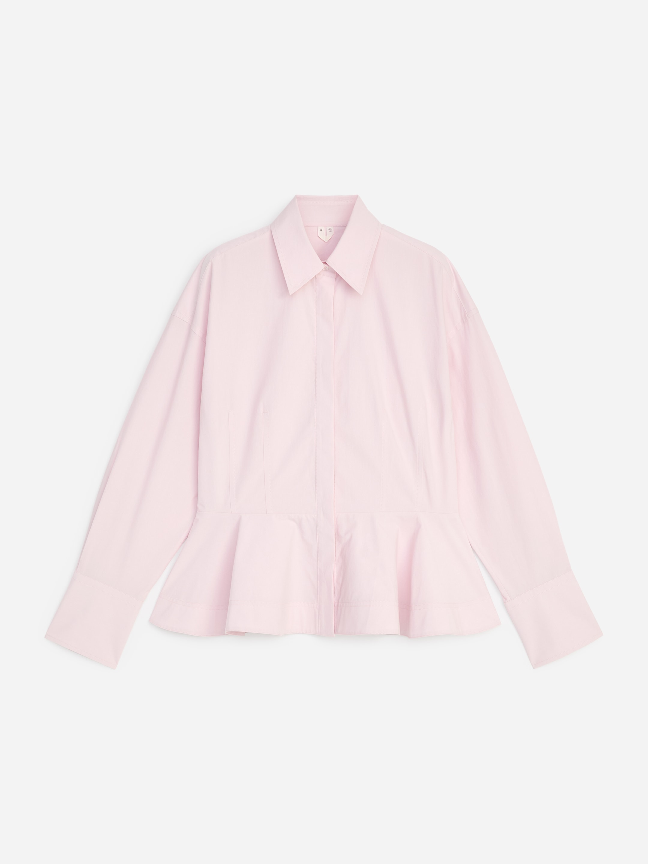 Cotton Peplum Shirt - Pink - Slim fit - women - StillMedia/DescriptiveStillLife - 1