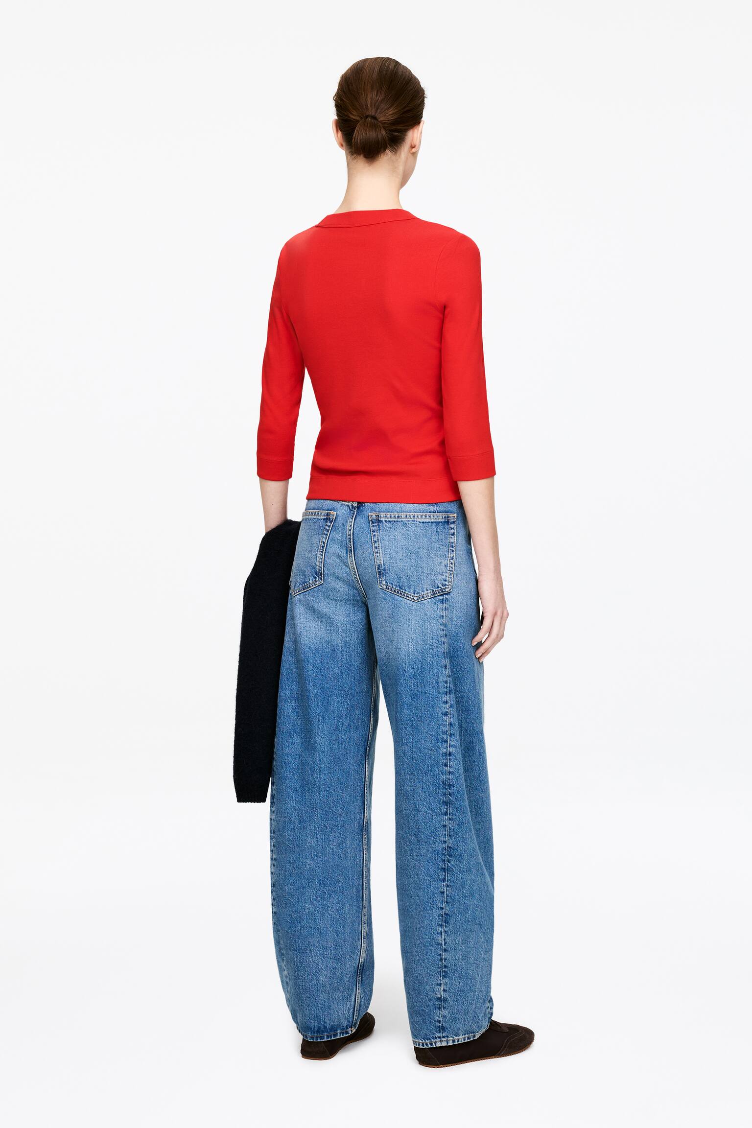 Ribtop - Rød/Sort - 6