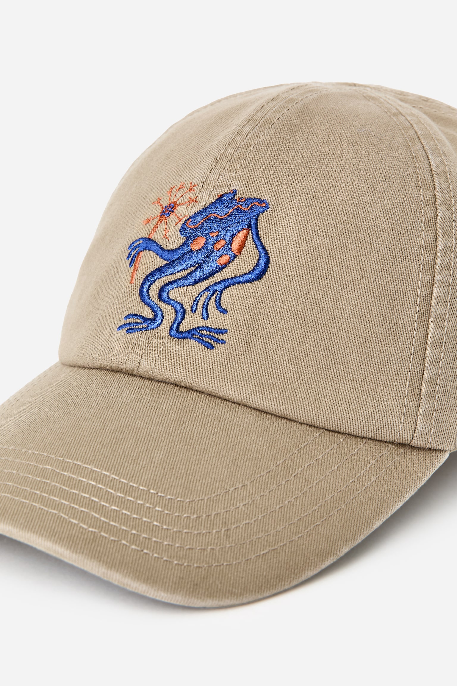 Cappellino con ricamo - Beige/Rana/Rosa/Verde/Beige/Mostri - 2