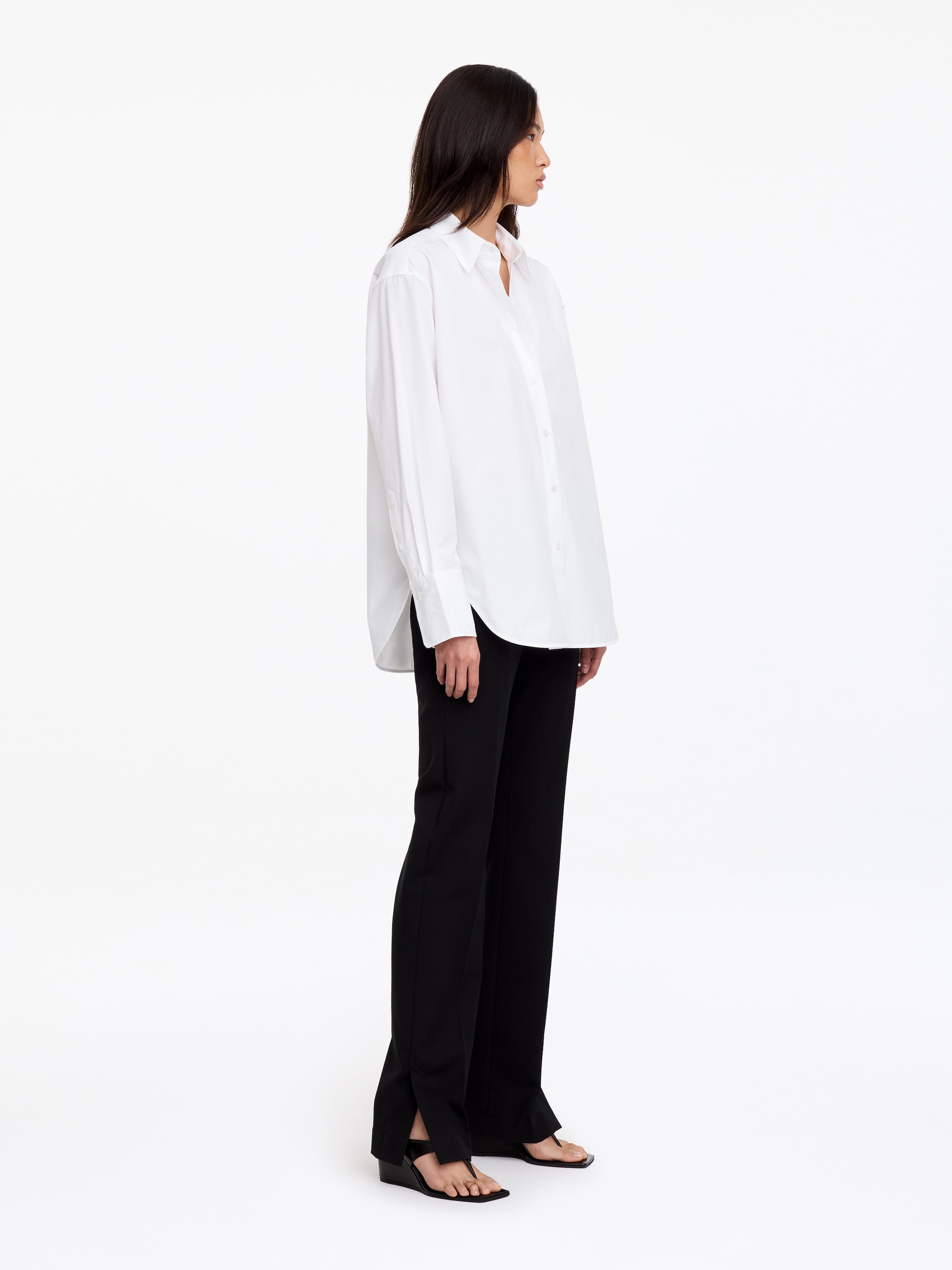 Chemise décontractée en popeline - Blanc - Loose fit - women - StillMedia/Lookbook - 3