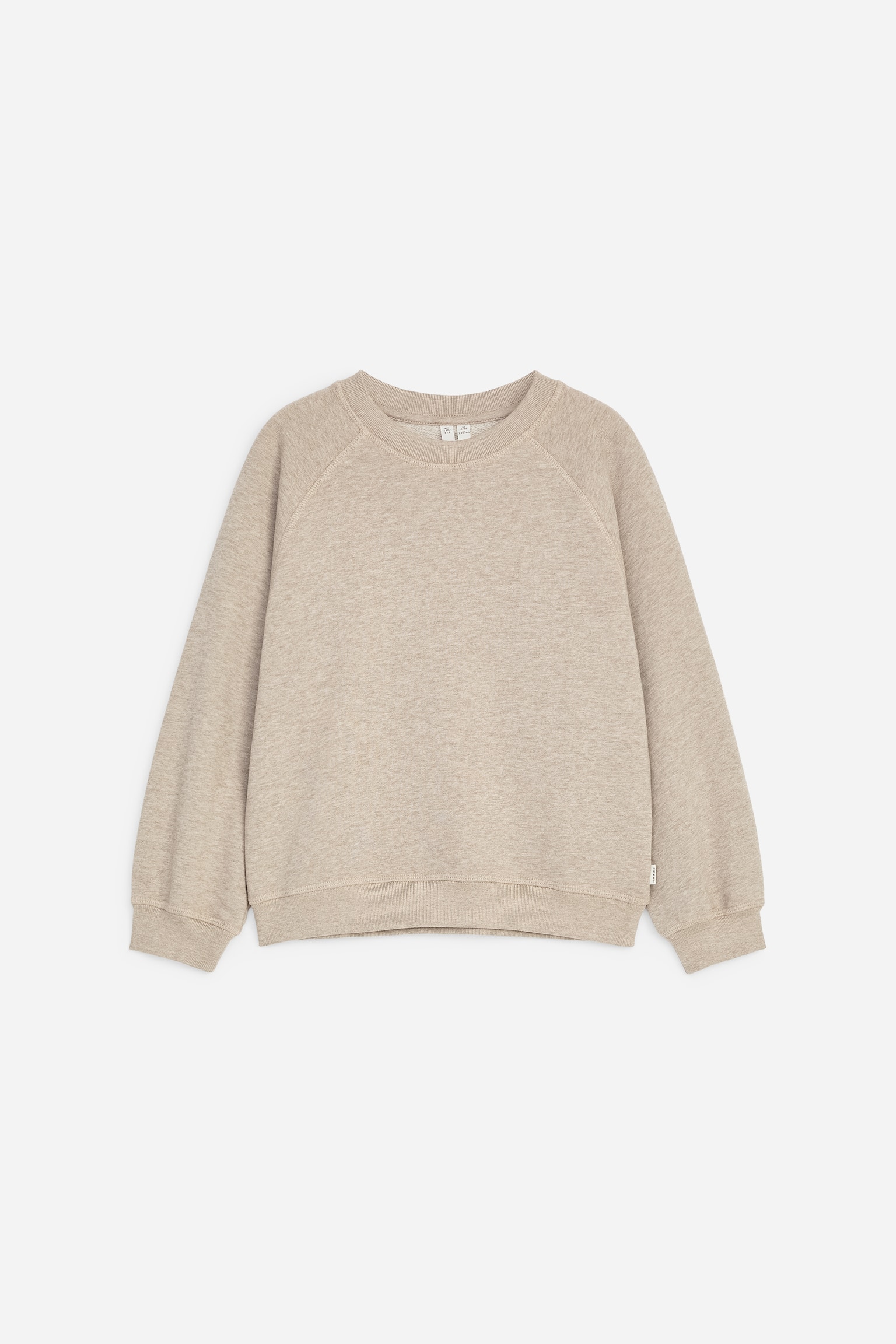 Sweatshirt i bomull - Beigemelerad/Klarblå/Svart/Roströd - 1