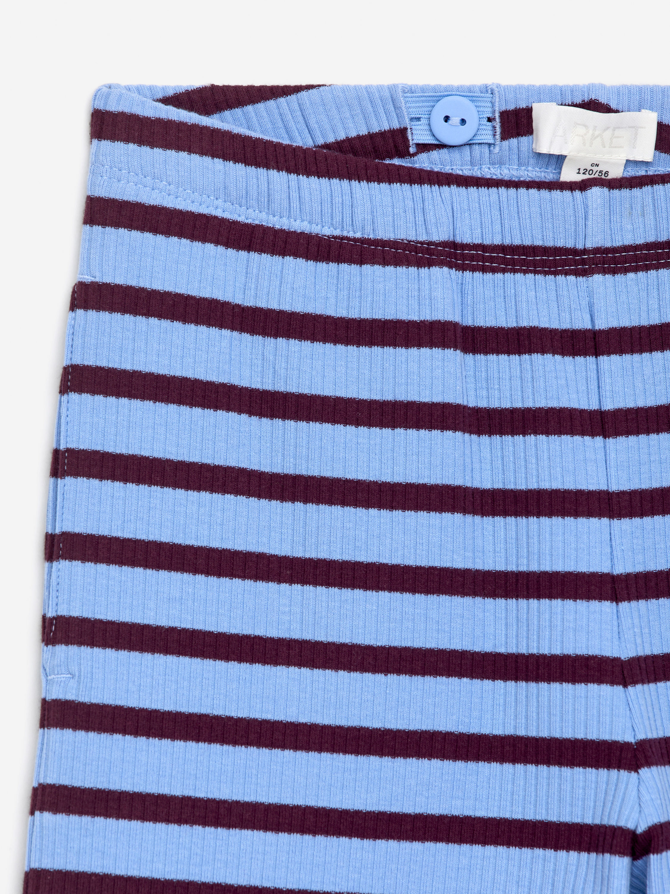 Rib Cotton Trousers - Blue/Burgundy - Regular fit - Children - StillMedia/DescriptiveDetail - 3