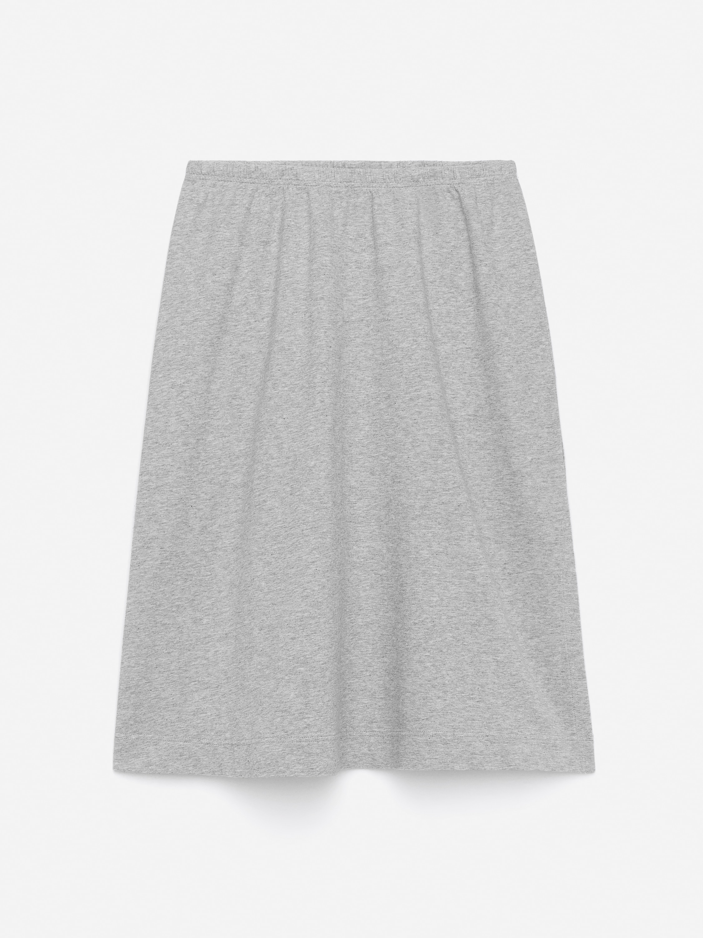 Drawstring Terry Skirt - Grey Melange