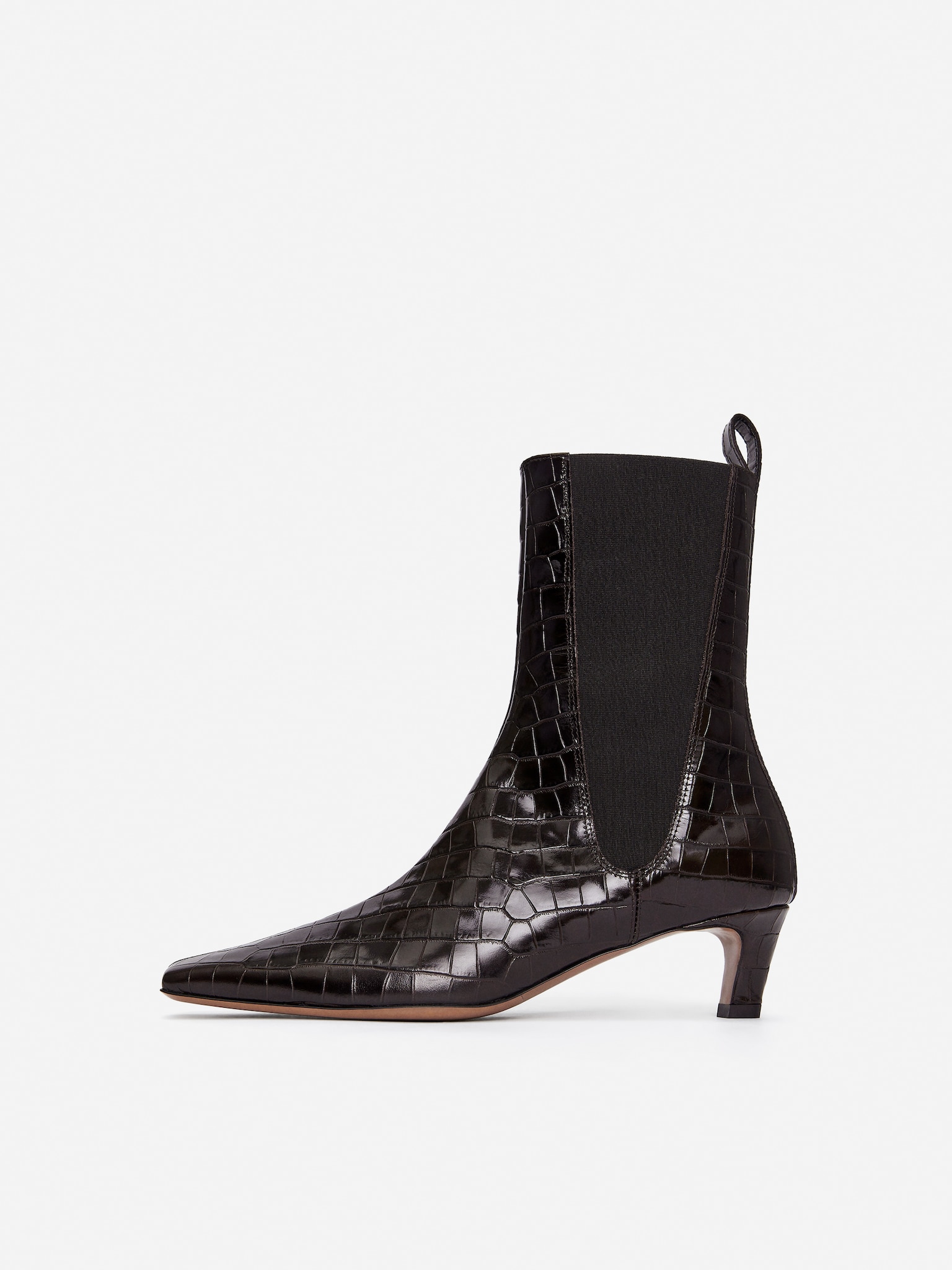 Stiefeletten mit eckiger Zehenpartie - Braun - 6