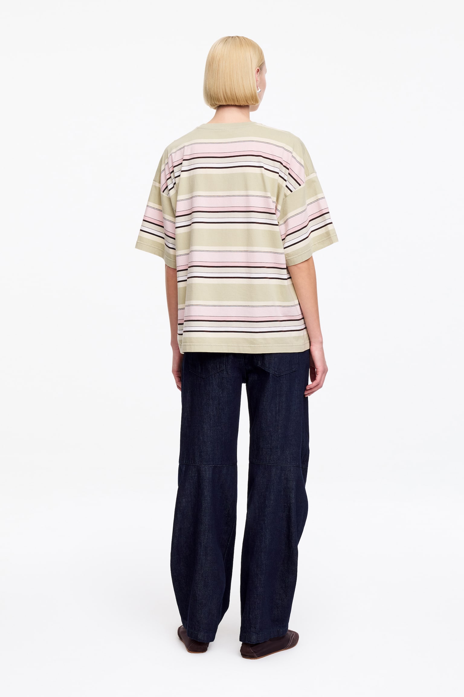 Camiseta oversize - Verde caqui/rosa/Blanco - 5