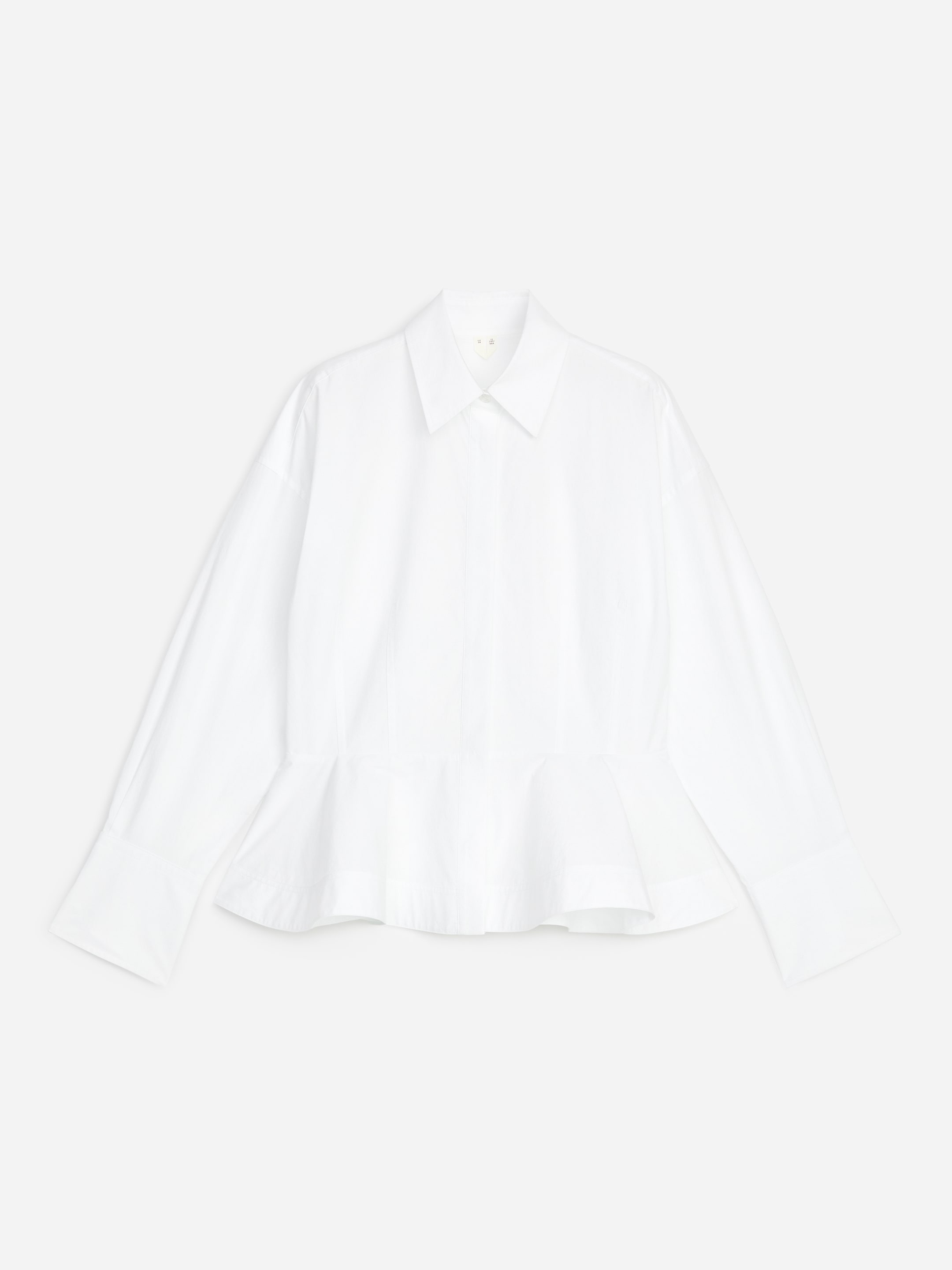 Camisa peplum de algodón - Blanco - Corte ajustado - women - StillMedia/DescriptiveStillLife - 1