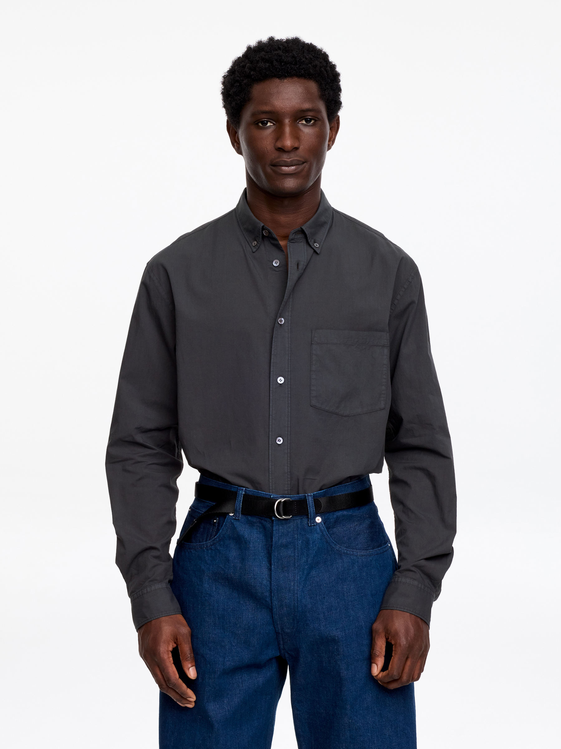 Vid poplinskjorta-#37383D-18564