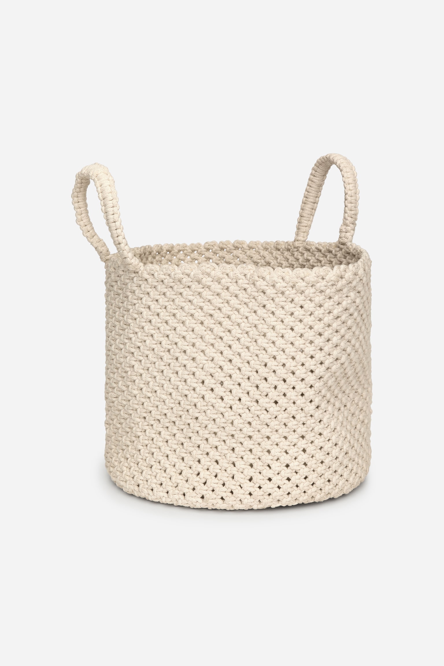 Macramé opbergmand - Gebroken wit