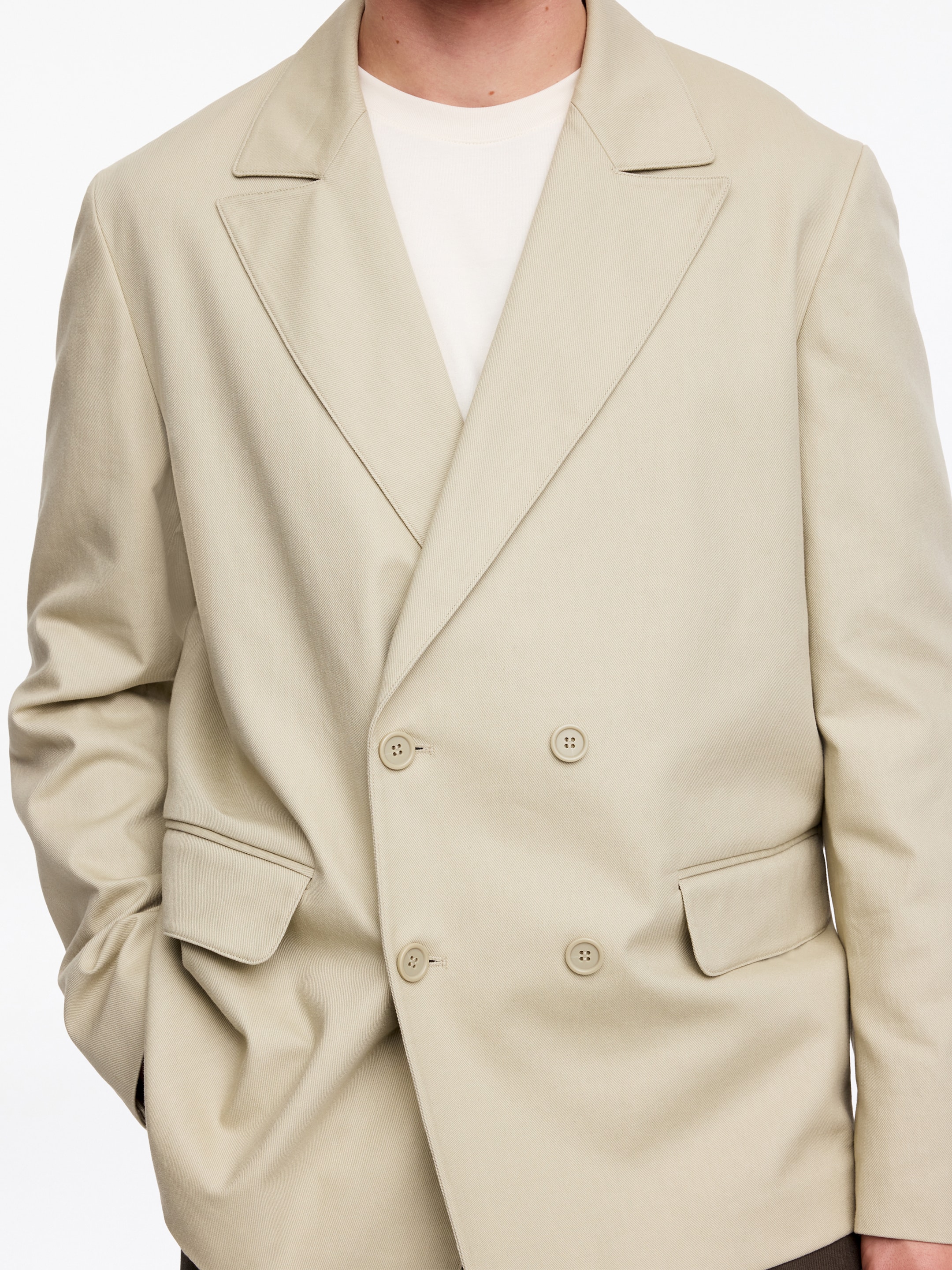 Dubbelknäppt kavaj - Ljus mullvad - Relaxed fit - Men - StillMedia/Lookbook - 4