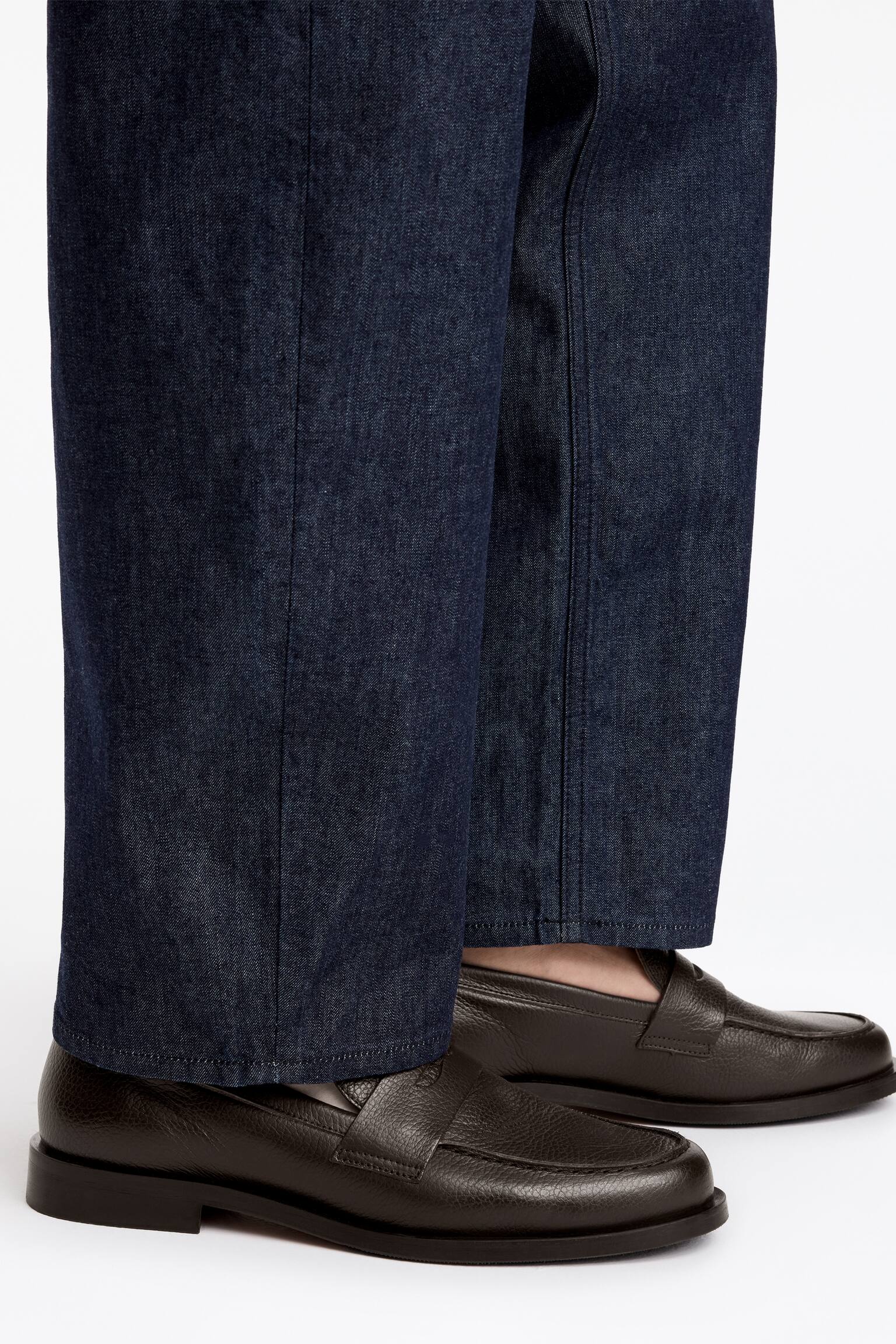 Mocassins em pele - Castanho - 3