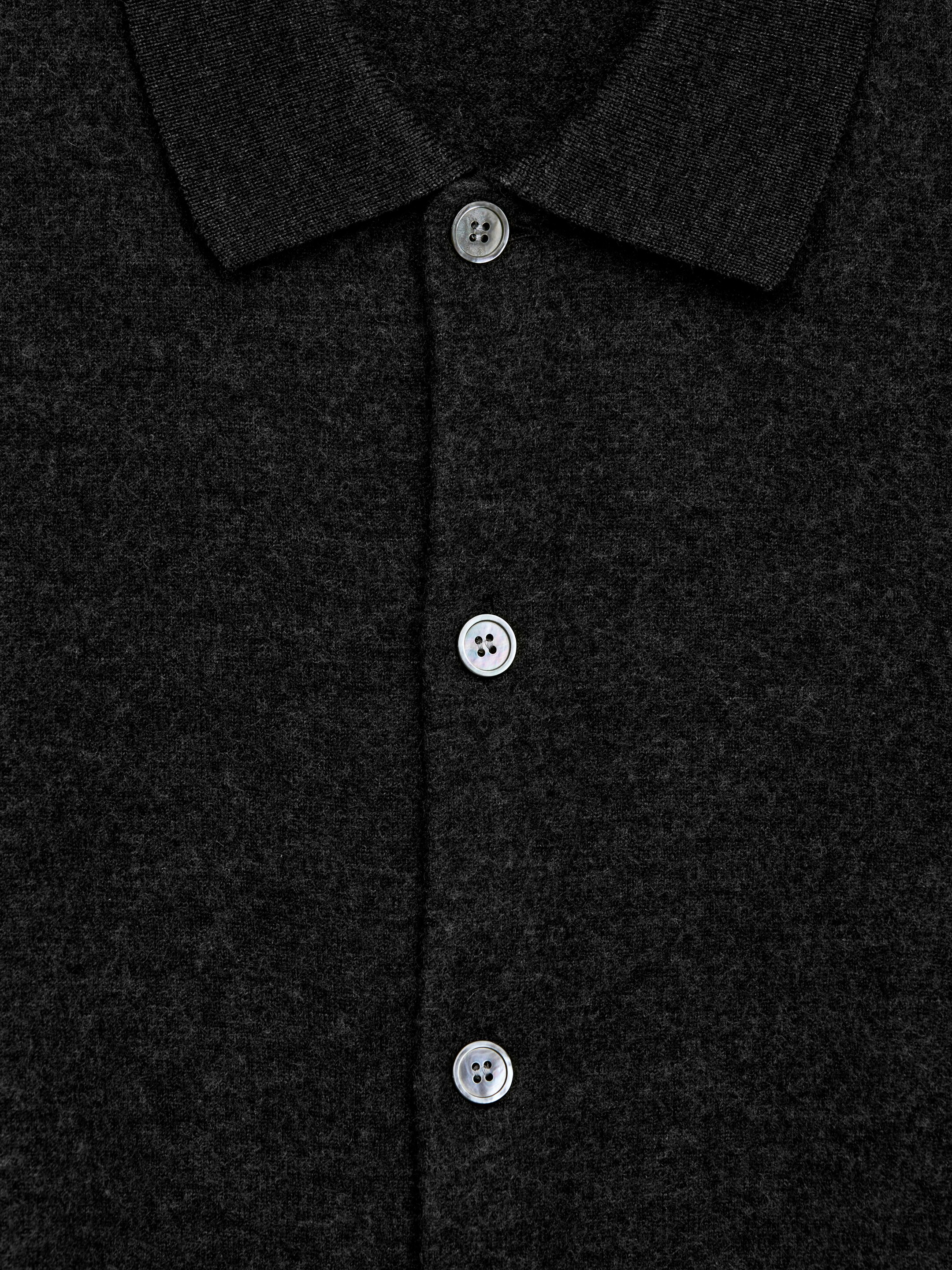 Kofta i valkad ull - Mörkgrå - Regular fit - Men - StillMedia/DescriptiveDetail - 1