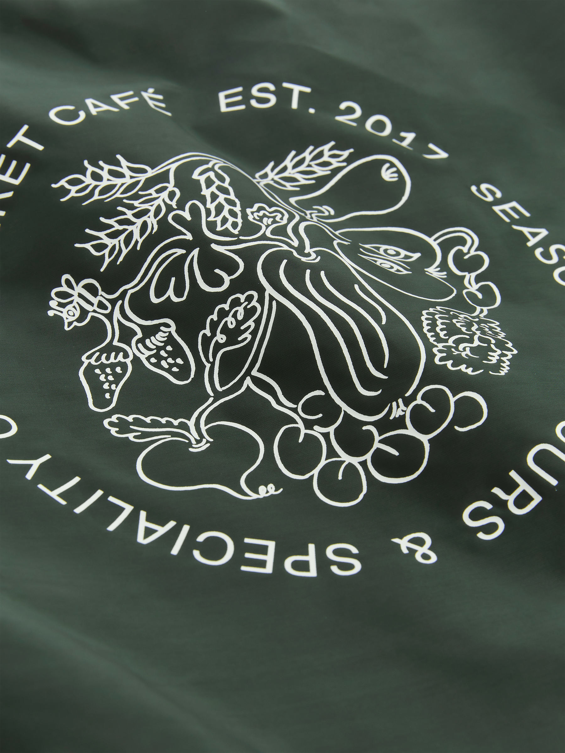 ARKET CAFÉ Faltbare Tragetasche - Dunkelgrün/Weiß - Café - StillMedia/DescriptiveDetail - 2