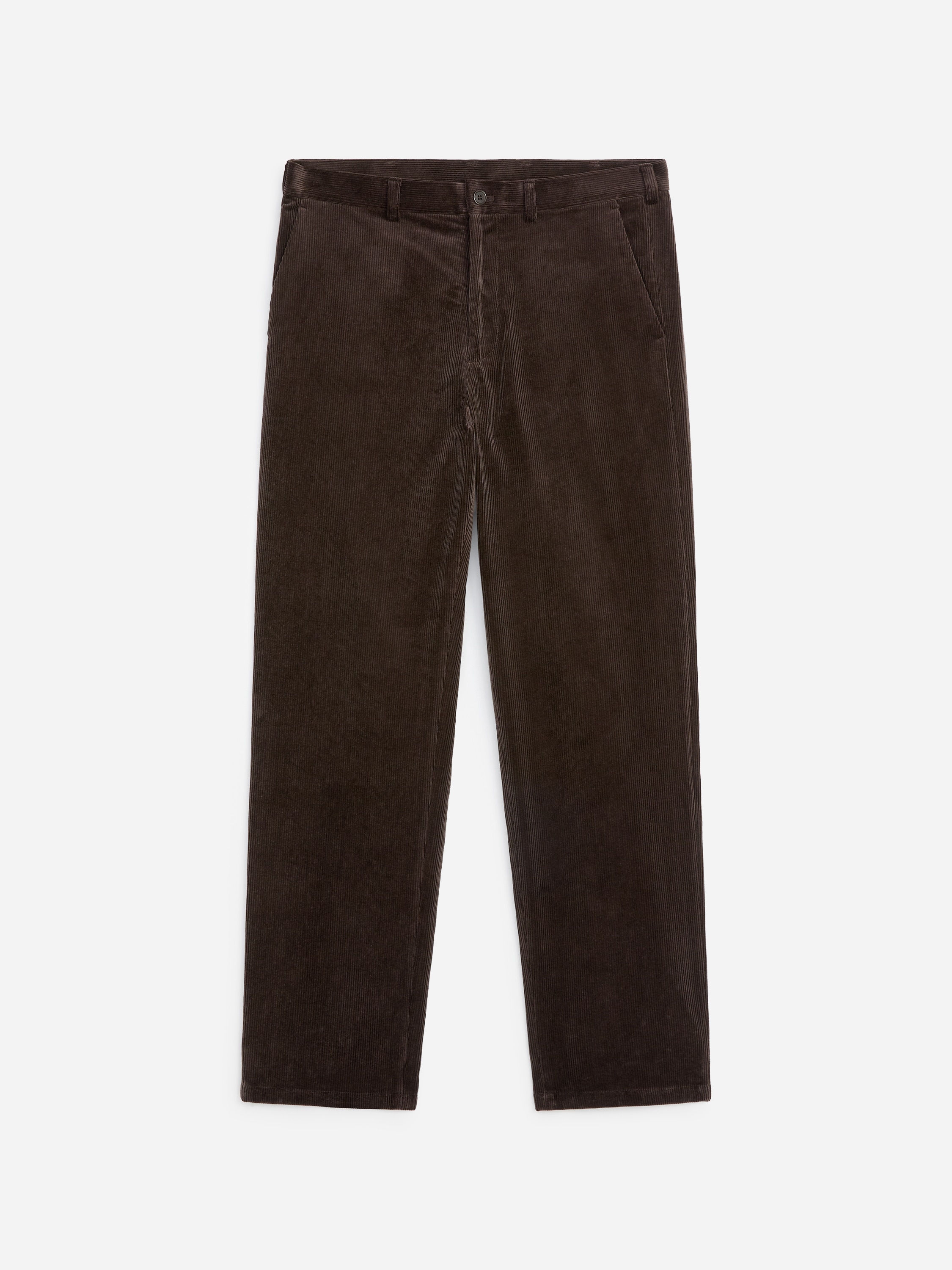 Pantalones de pana regular fit - Marrón oscuro/Gris oscuro/Topo