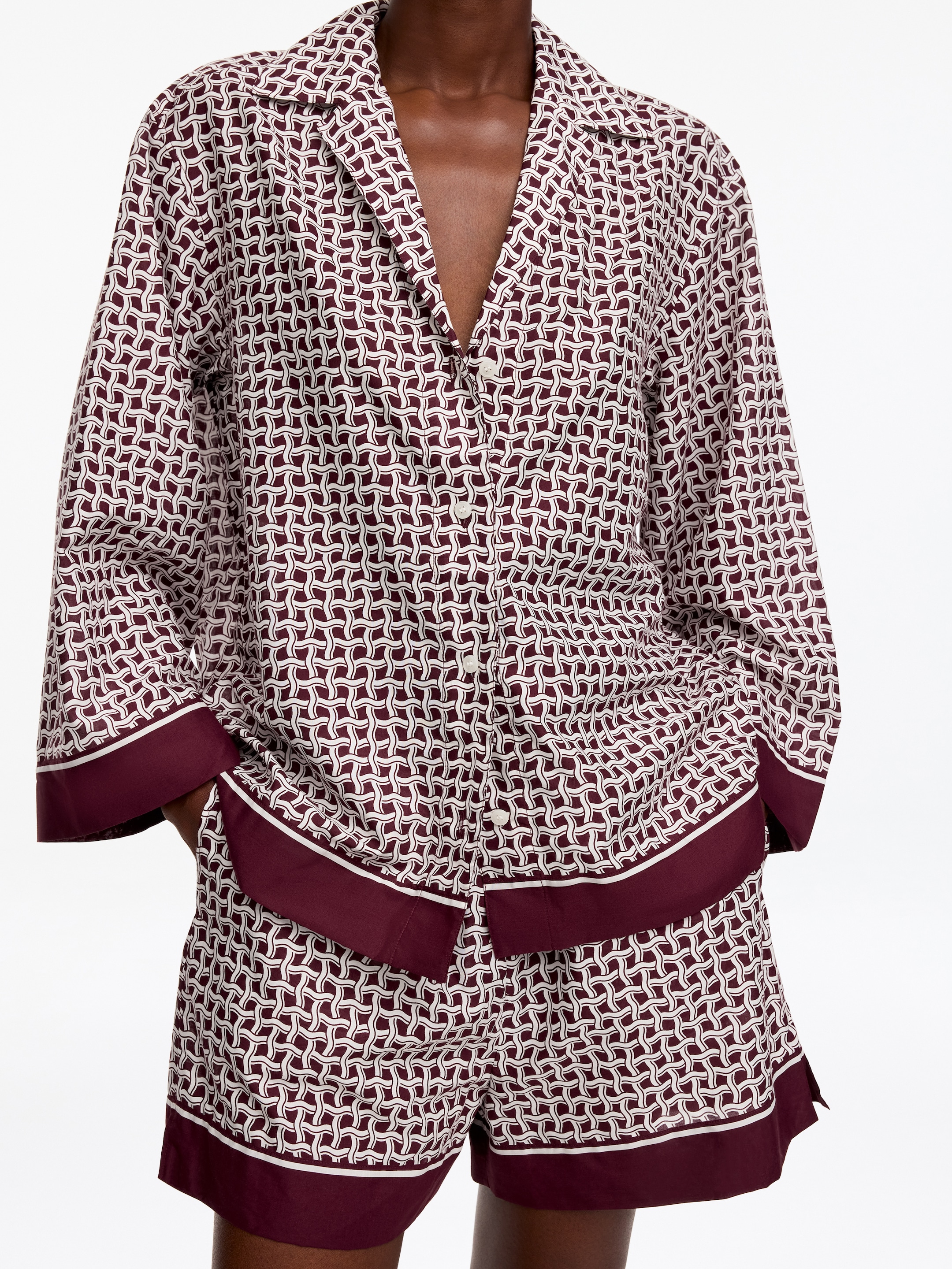 Lyocell Blend Shirt - Dark red - Regular fit - Women - StillMedia/Lookbook - 5
