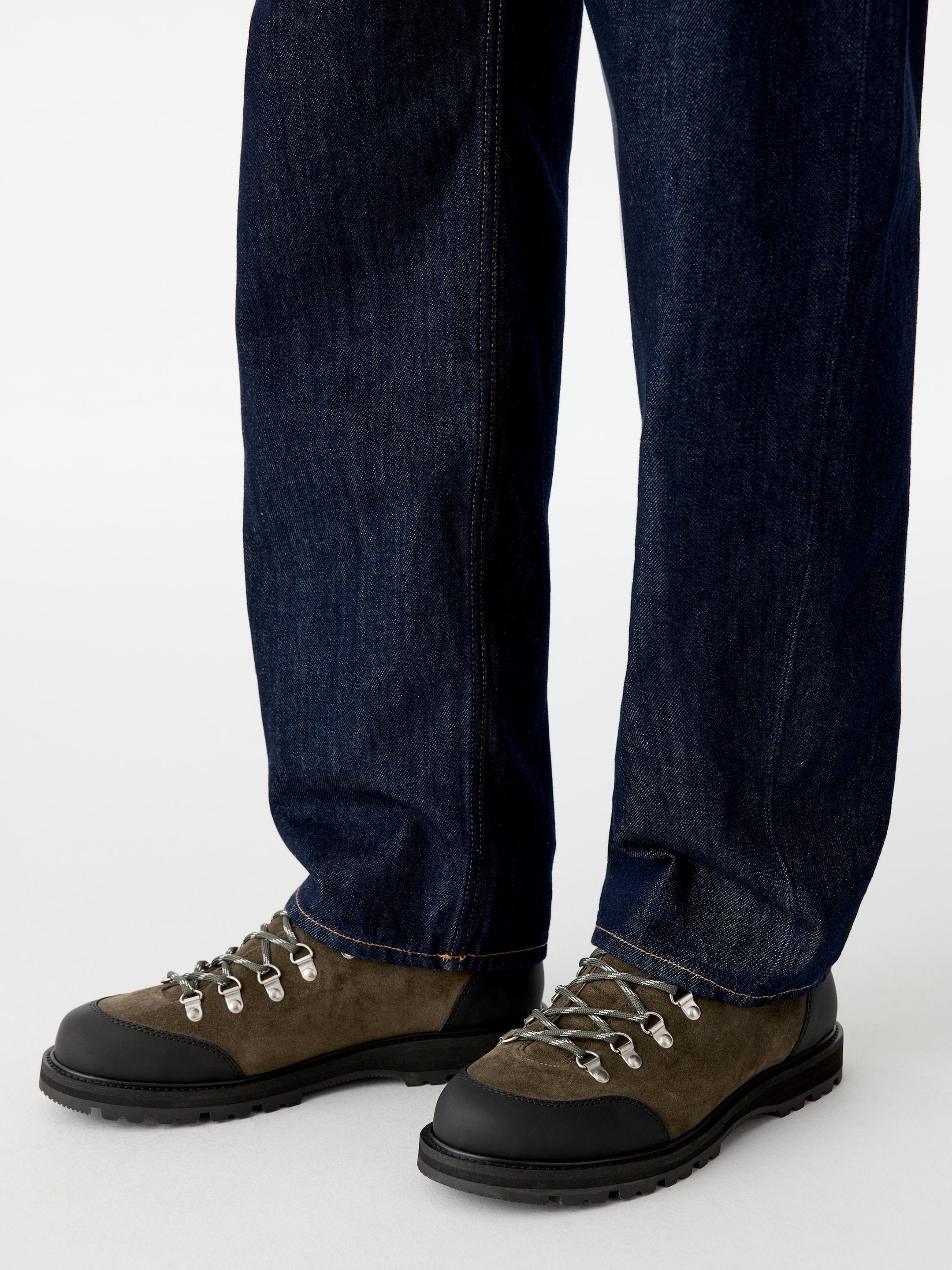 Zapatos de senderismo de ante-Green-21459