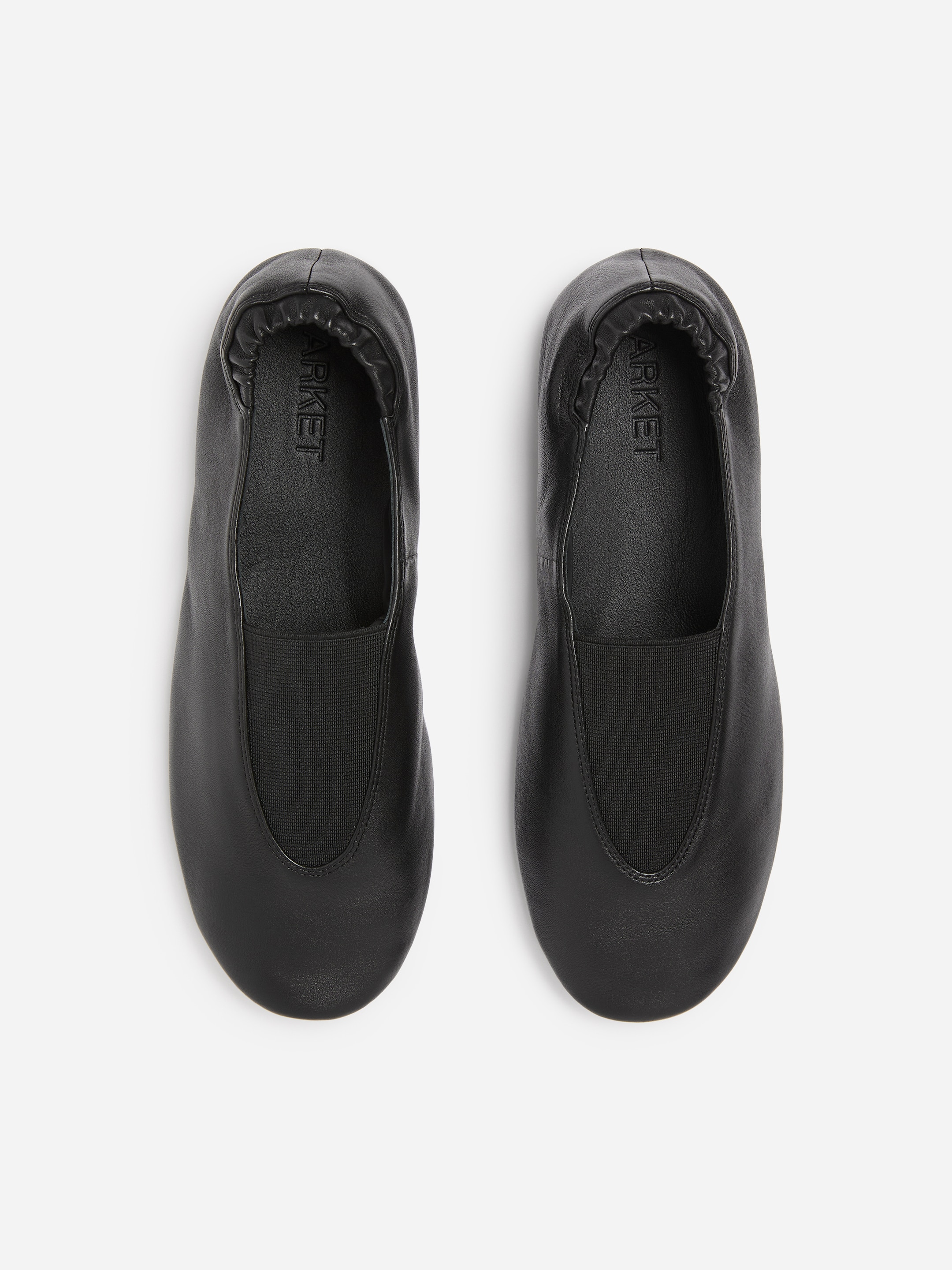 Ballerines sportives en cuir - Noir - Femme - StillMedia/DescriptiveStillLife - 3