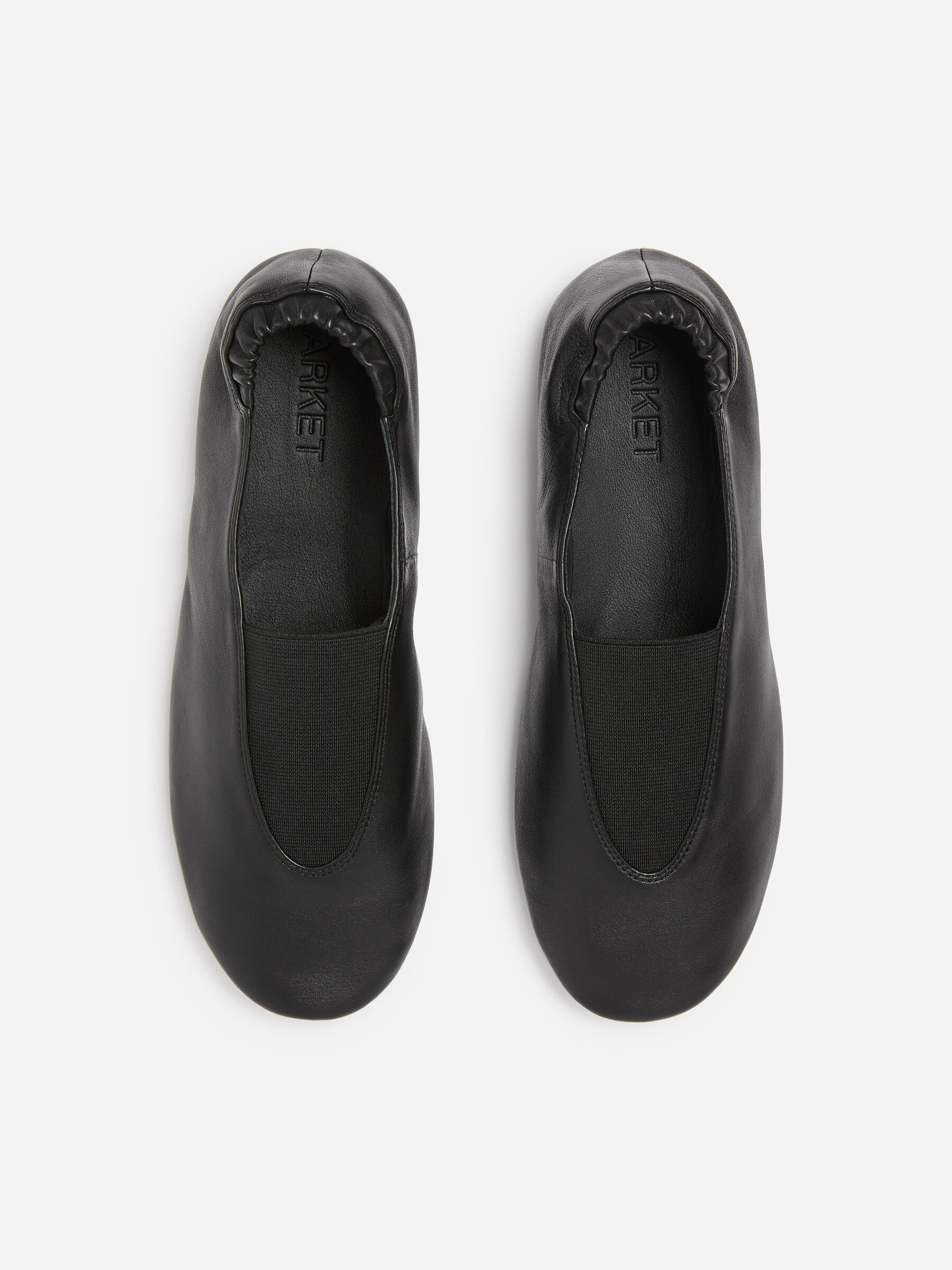Sporty leather ballerinas - Black - Women - StillMedia/DescriptiveStillLife - 3