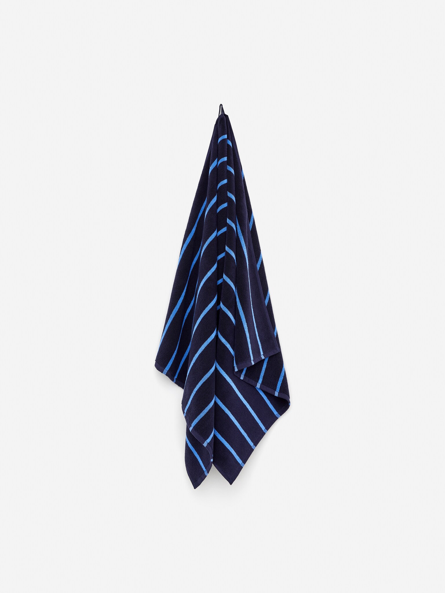 Osuška 80 x 165 cm - Modrá/pruhovaná/Krémová/Žlutá/Dark Grey/Off White