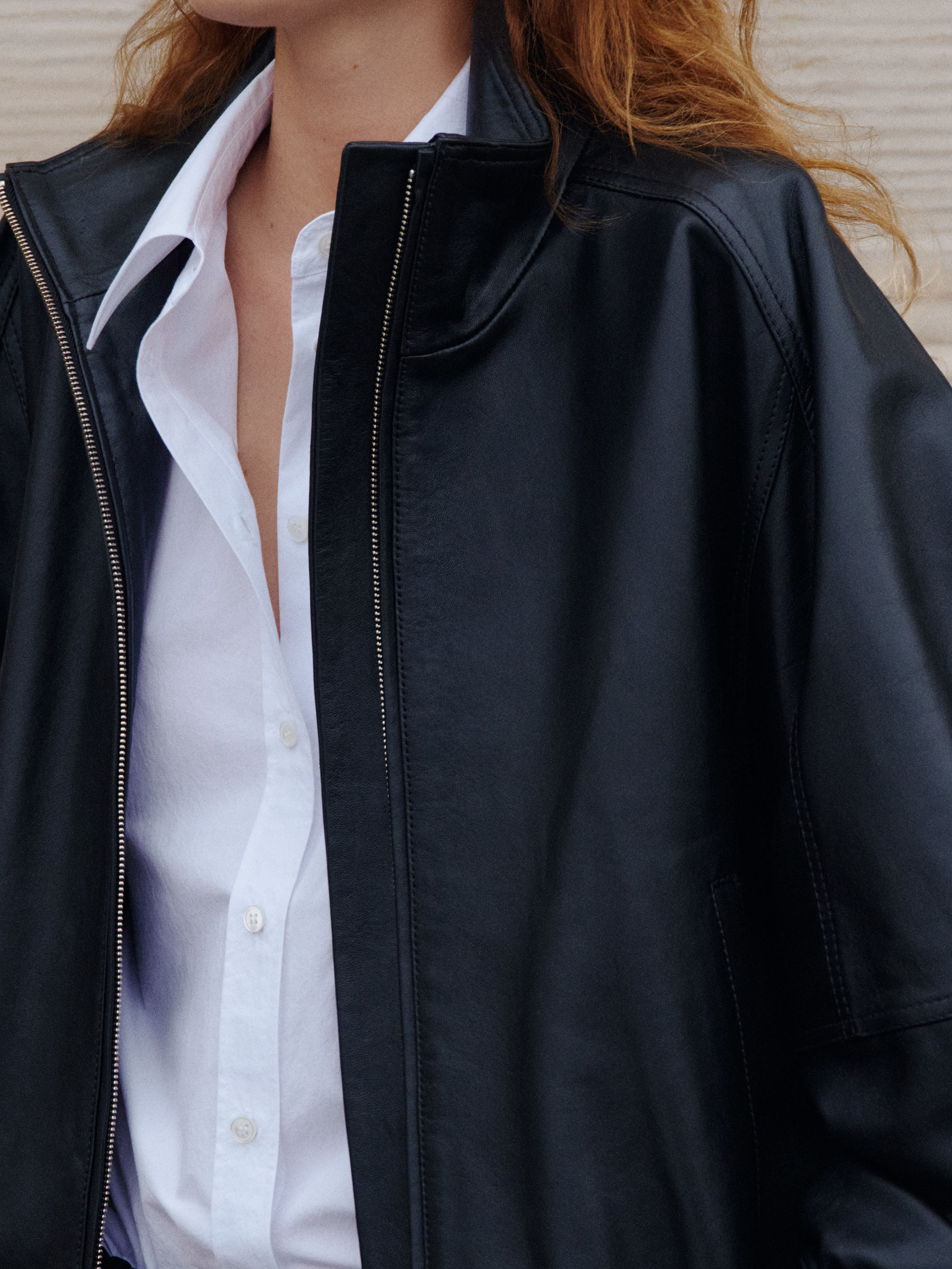 Läderjacka - Svart - Oversized - Women - StillMedia/Environmental - 1