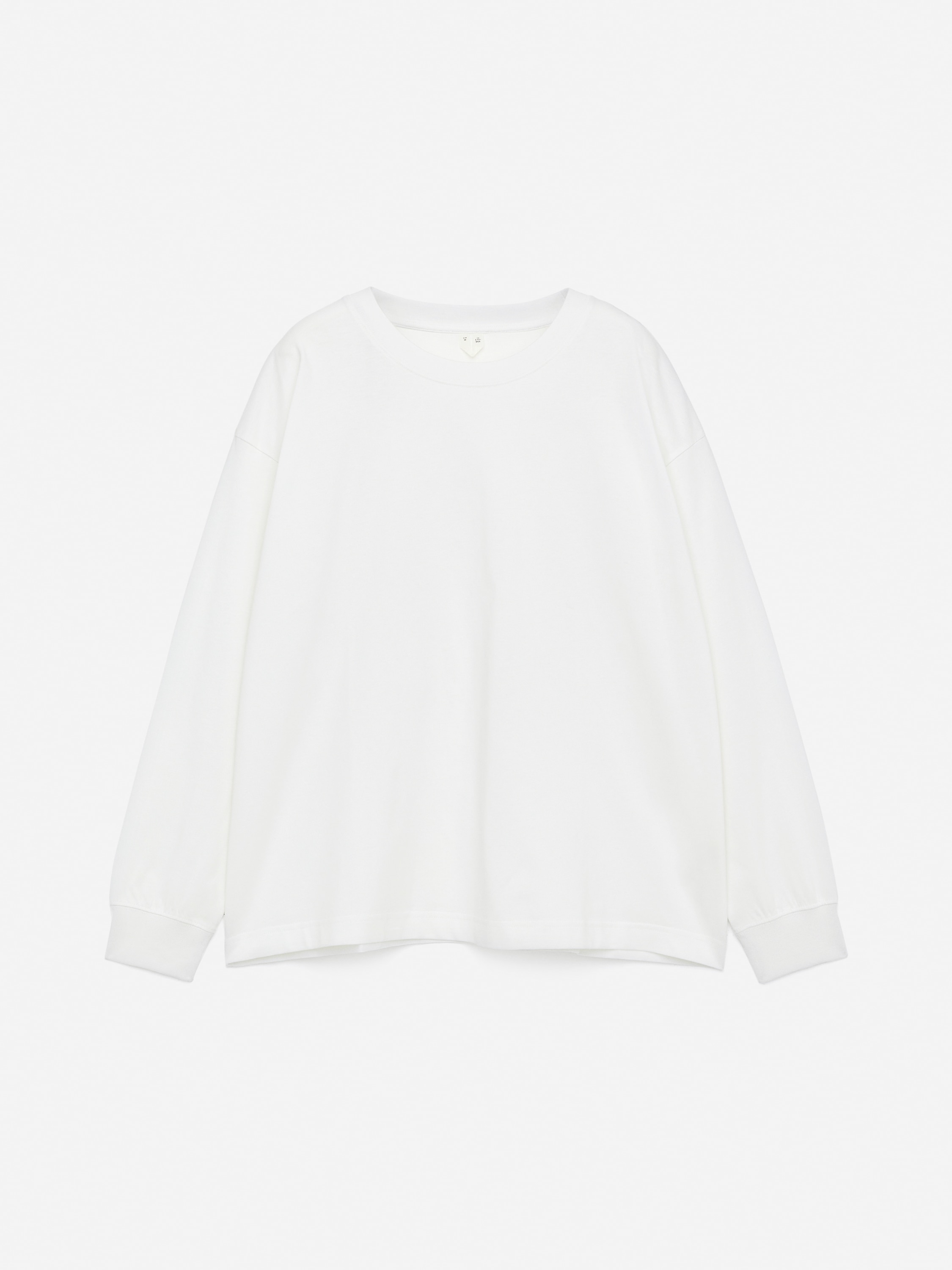 Tricou cu mânecă lungă - Alb/Alb/Negru