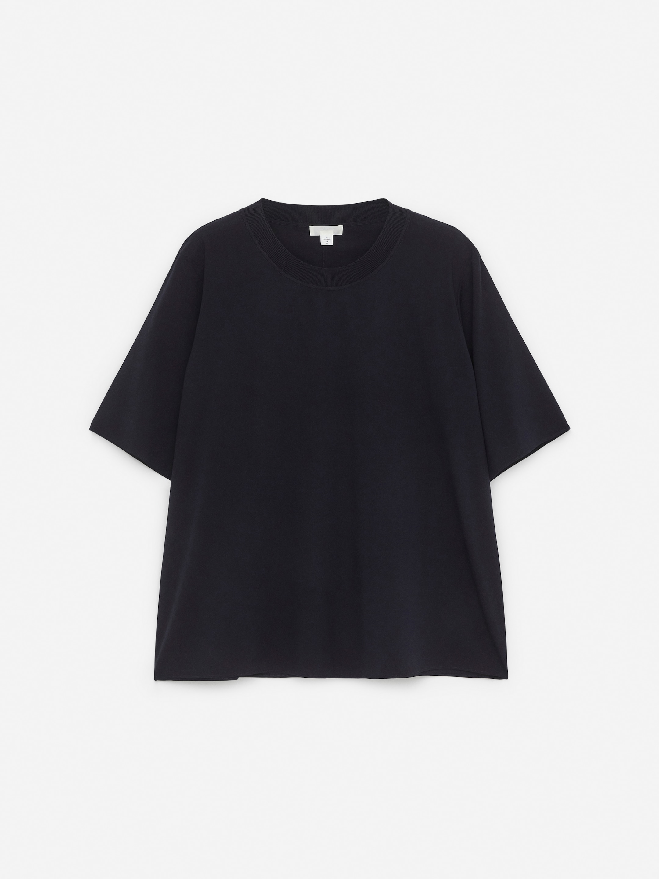 Silk-Crepe T-Shirt - Dark Blue - Regular fit - Women - StillMedia/DescriptiveStillLife - 2