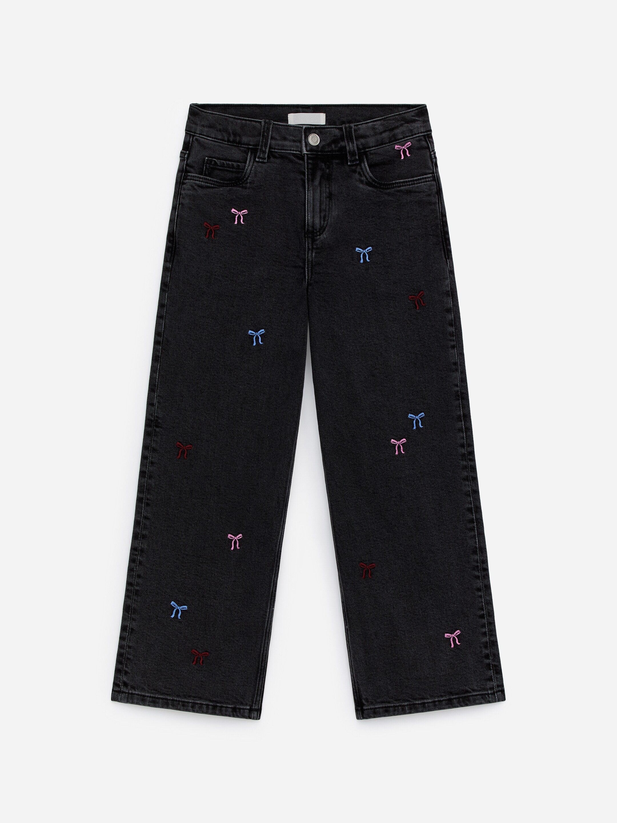 Преглед на по-голямо изображение: Бродирани дънкови панталони - Черен - ДЕЦА | H&M BG 1