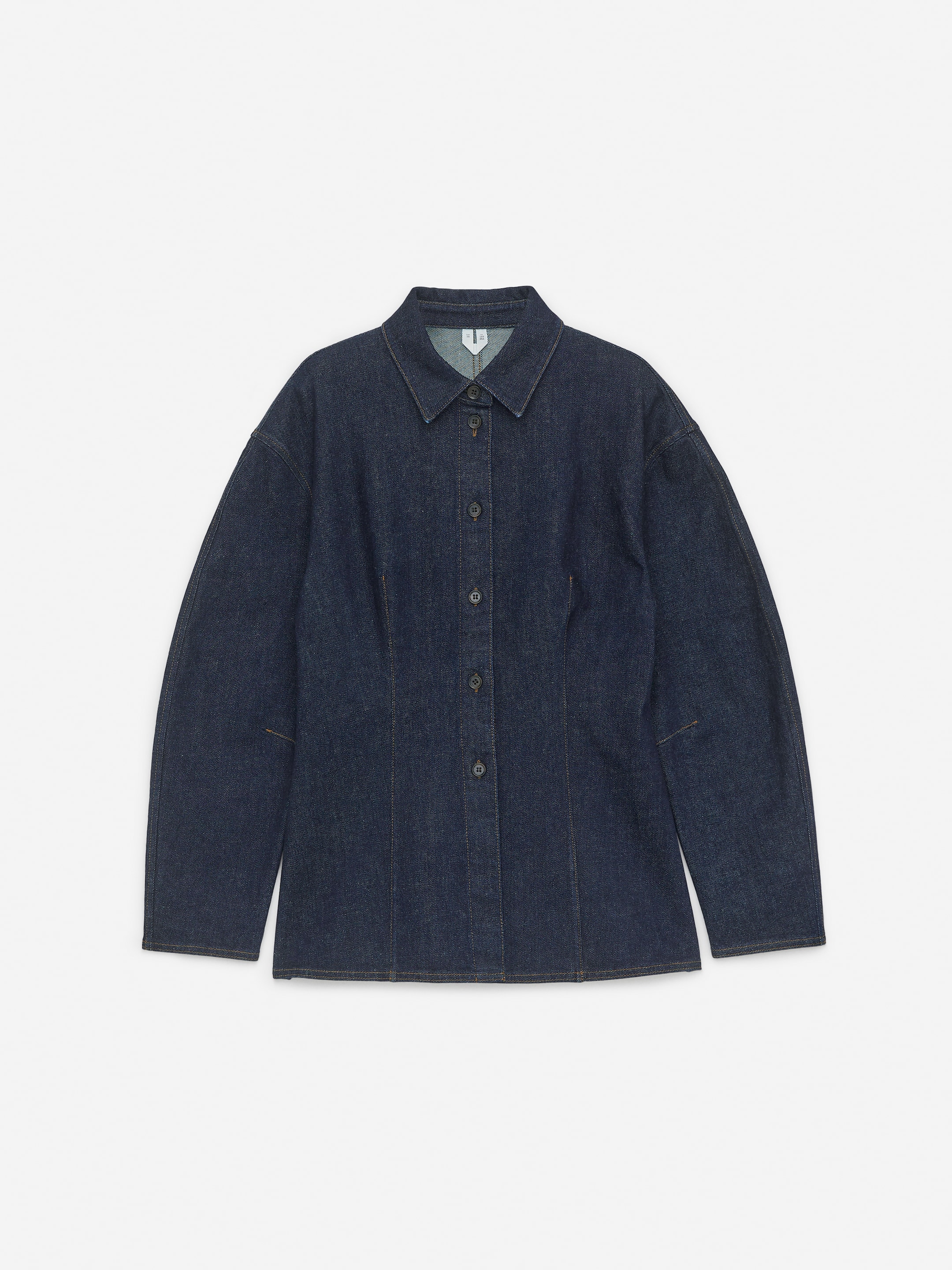 Fitted Denim Shirt-#383C4A-14416