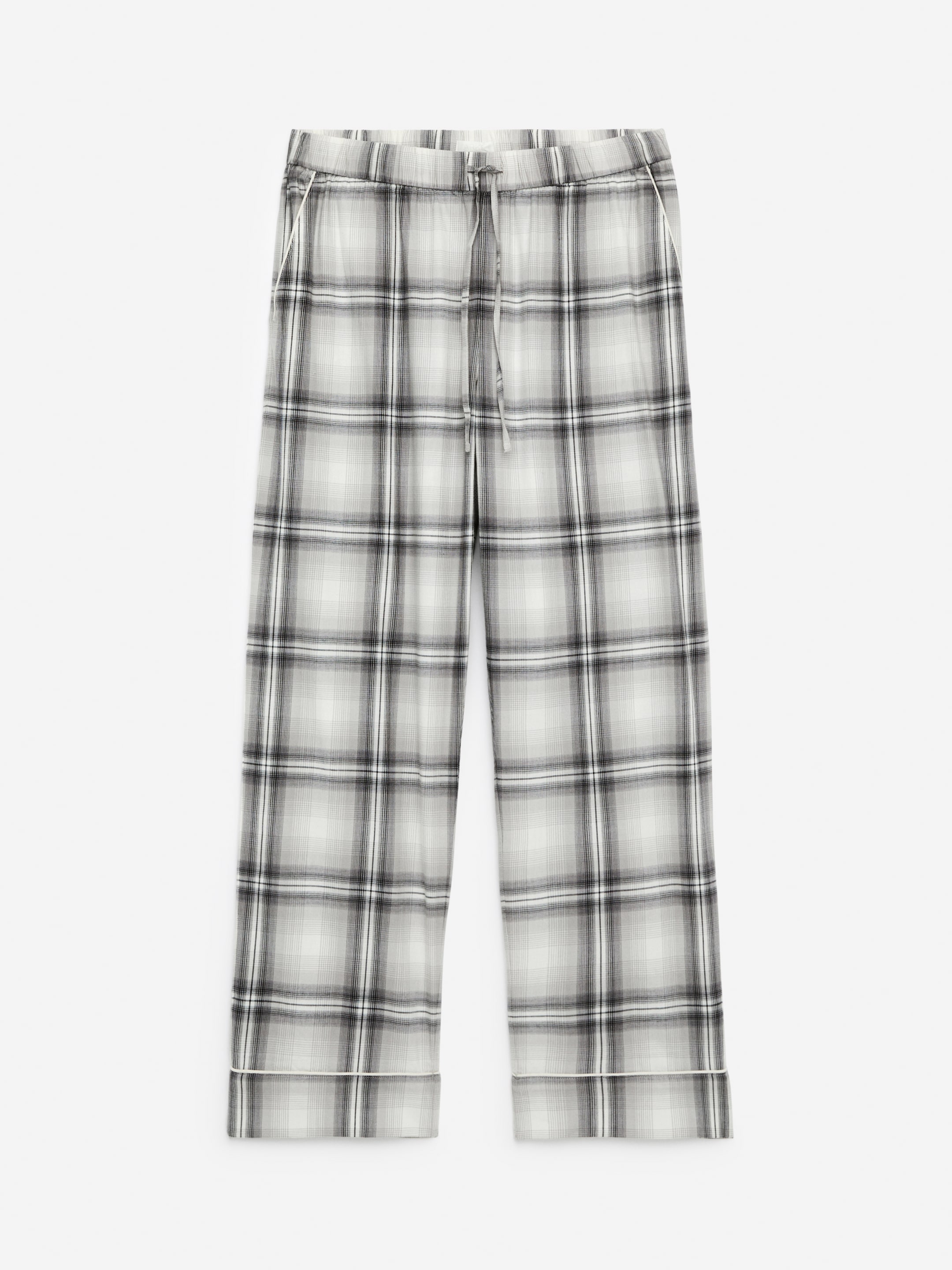 Se større billede: Bukser i flonel - Grå/ternet - DAME | H&M DK 1