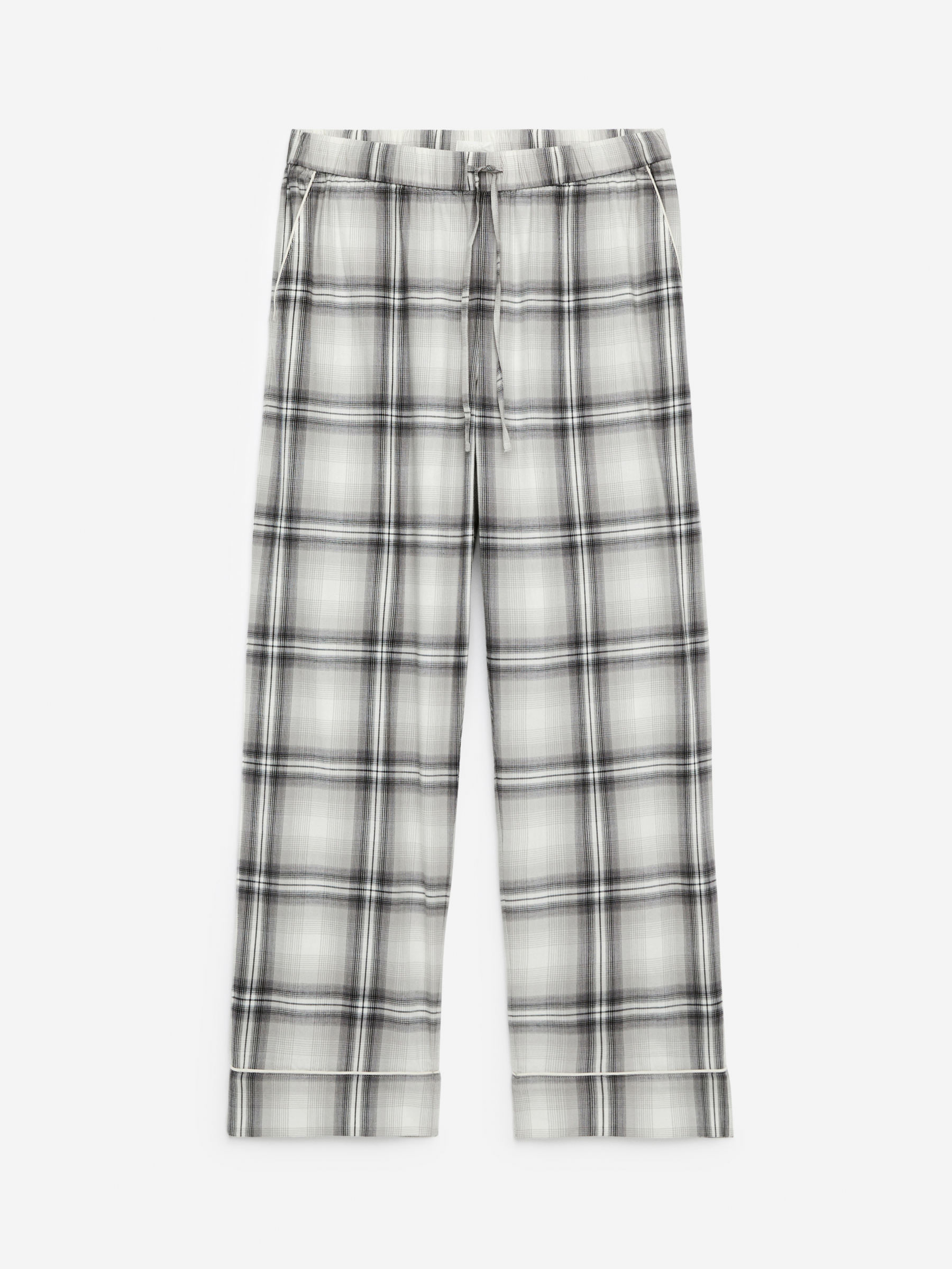 Flannel Trousers-Grey-13431