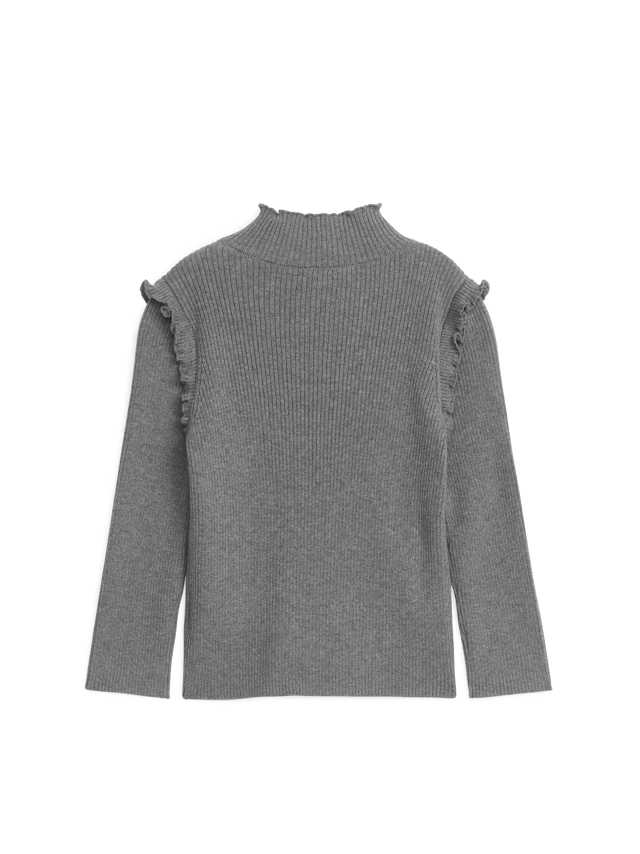 Stickad topp med volang - Grå - Slim fit - Children - StillMedia/DescriptiveStillLife - 2