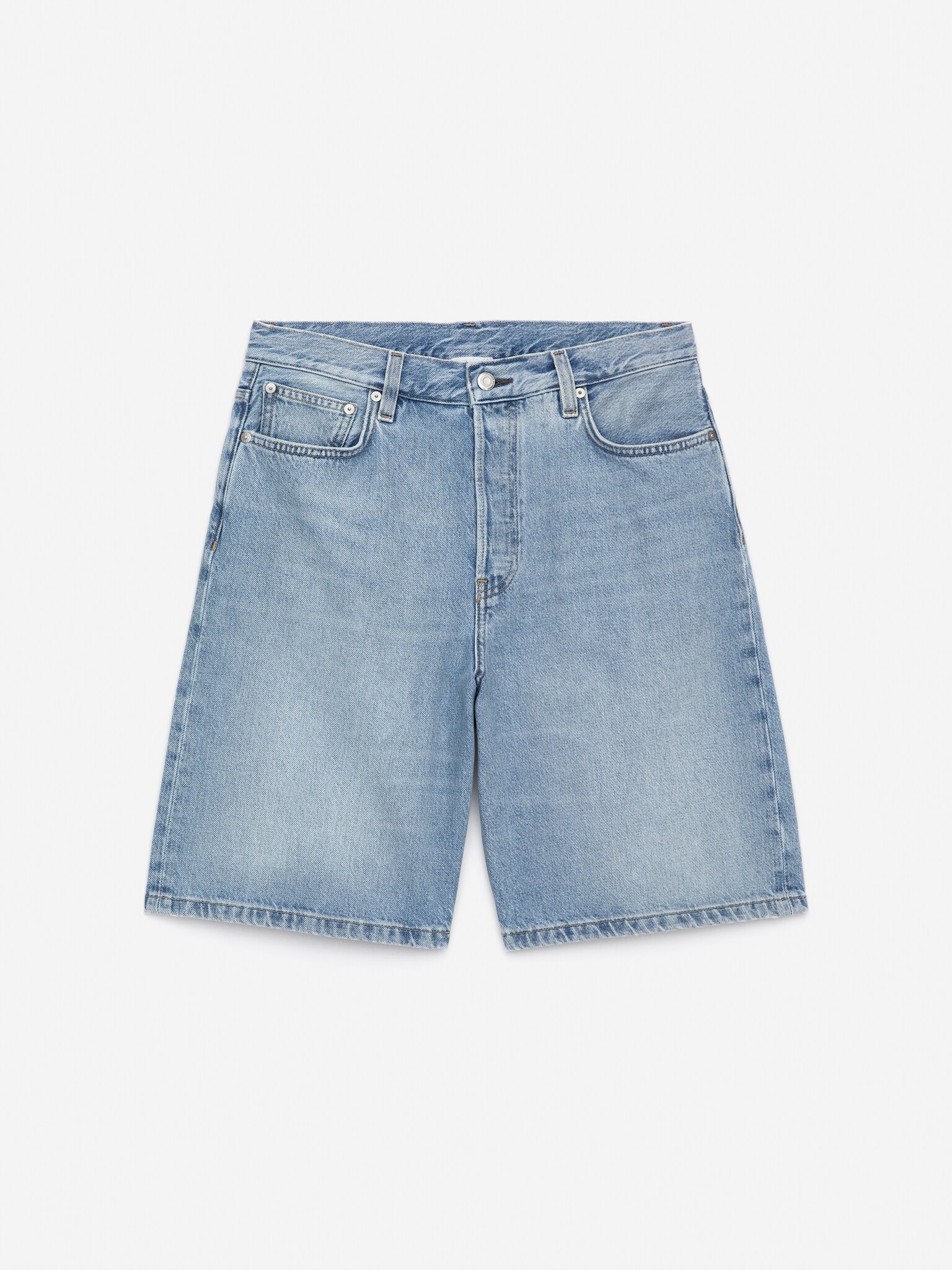 Lockere Jeansshorts - Blau