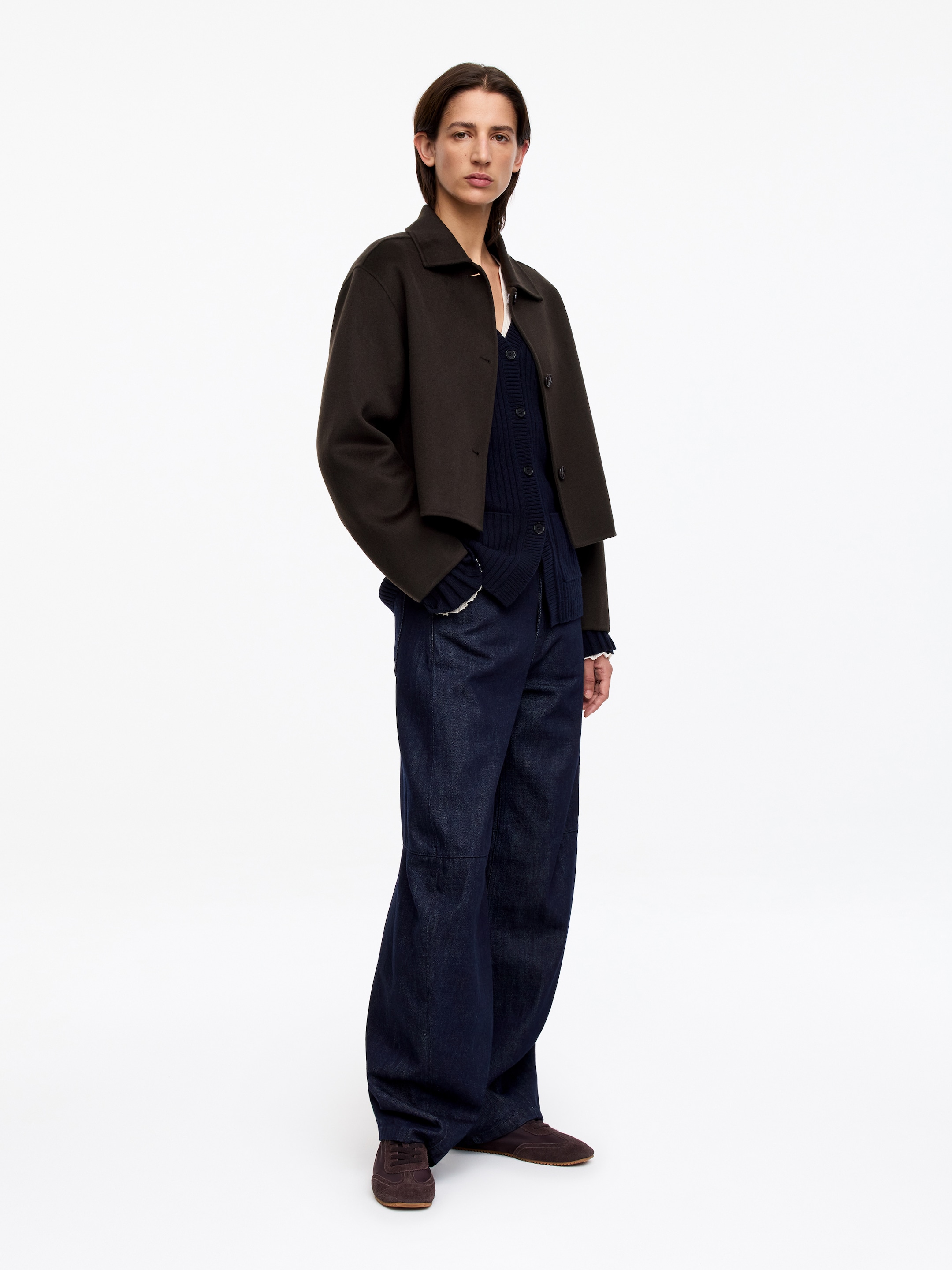 Doublé Wool-Blend Overshirt - Dark Brown - Regular fit - Women - StillMedia/Lookbook - 8