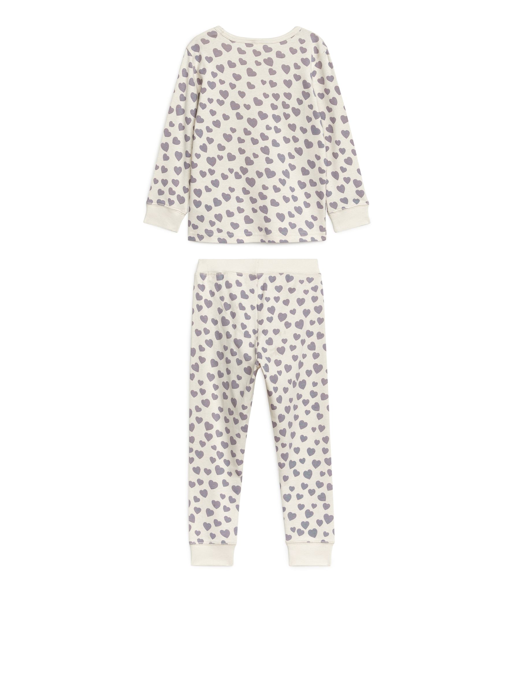 Jersey-Pyjama - Cremeweiß/violett - Regular Fit - Kinder - StillMedia/DescriptiveStillLife - 2